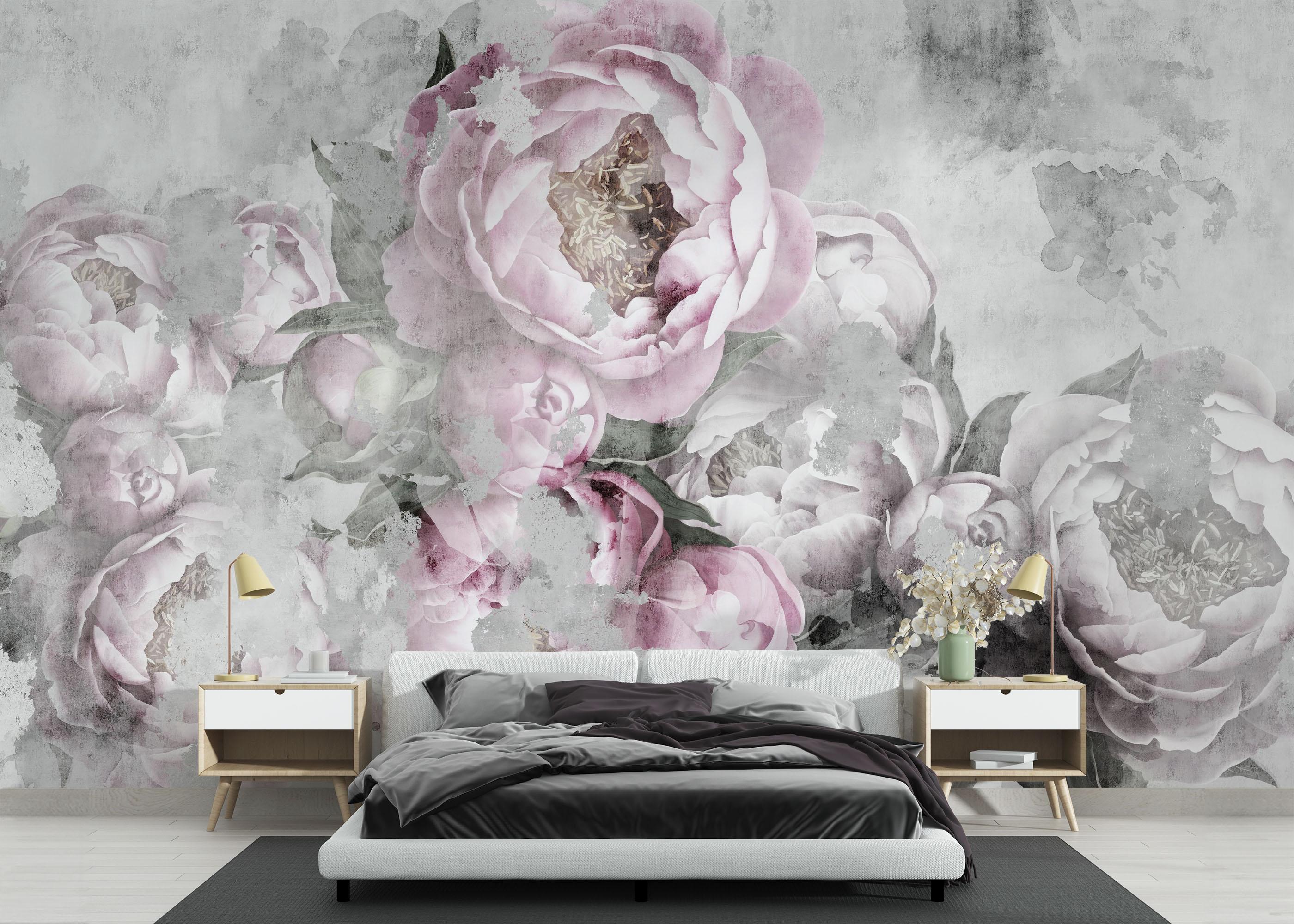 Fototapeta Faded Peonies mockup 3