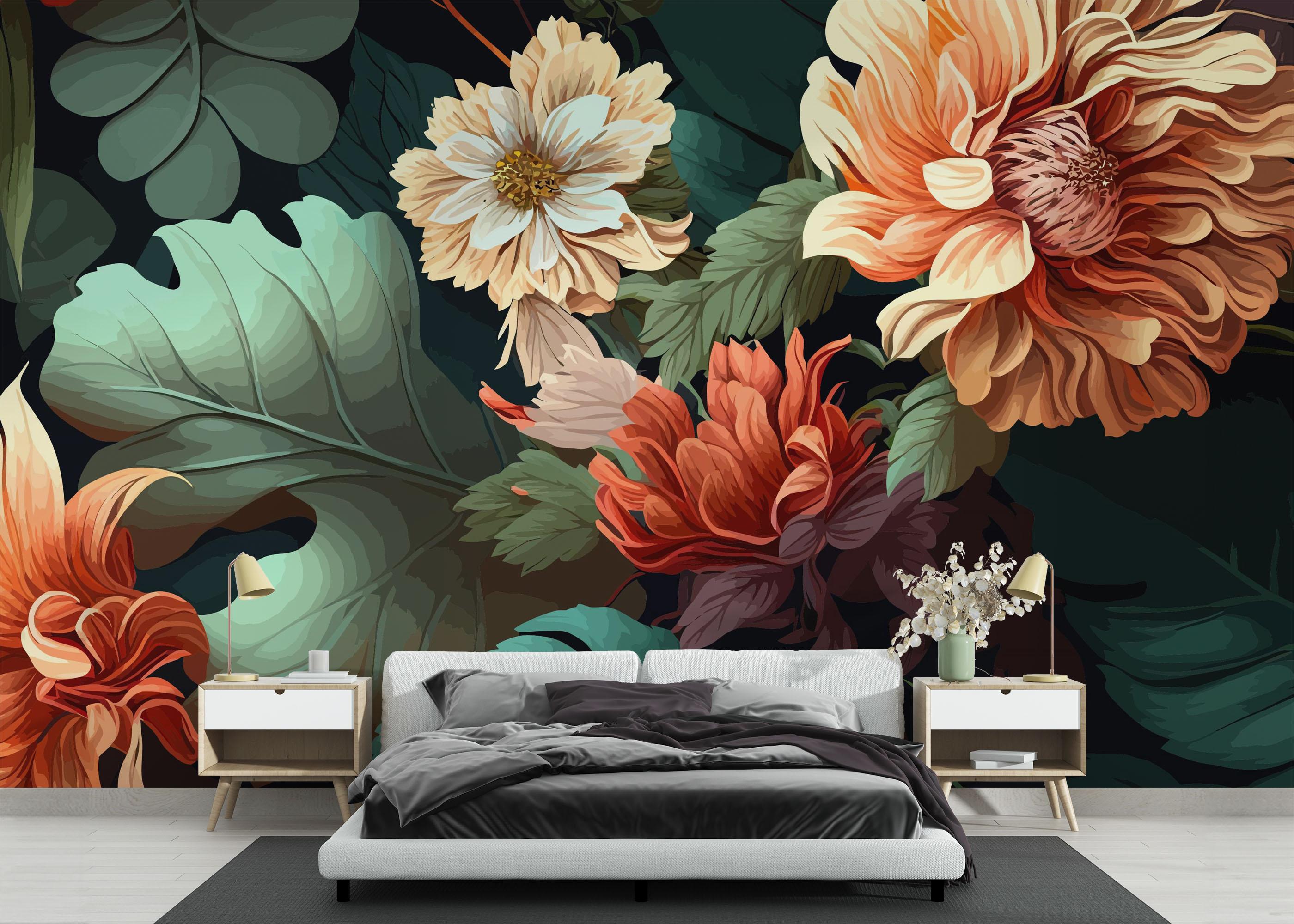 Fototapeta Flower Beautiful Cream mockup 3