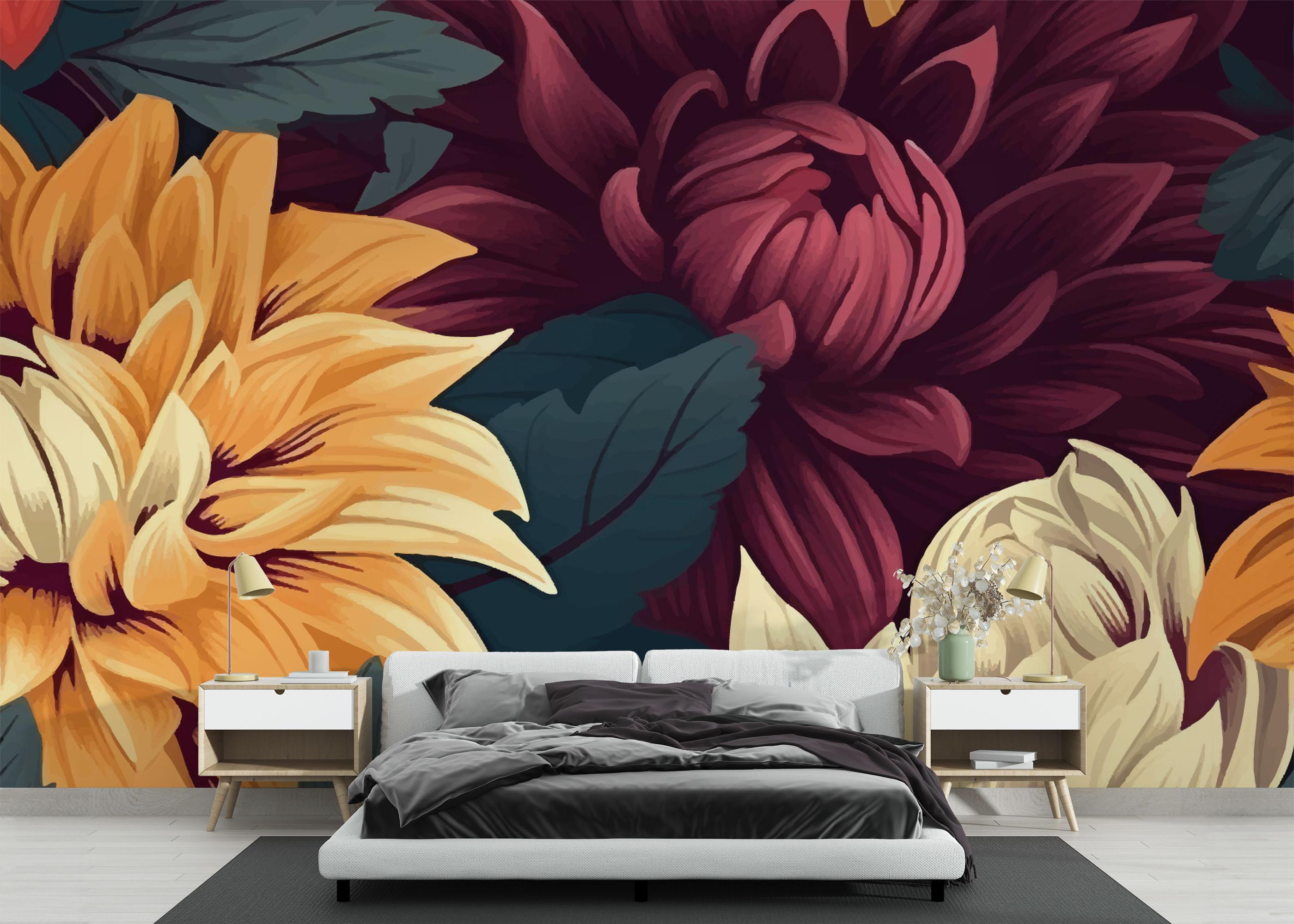 Fototapeta Yellow Cream Flower mockup 3