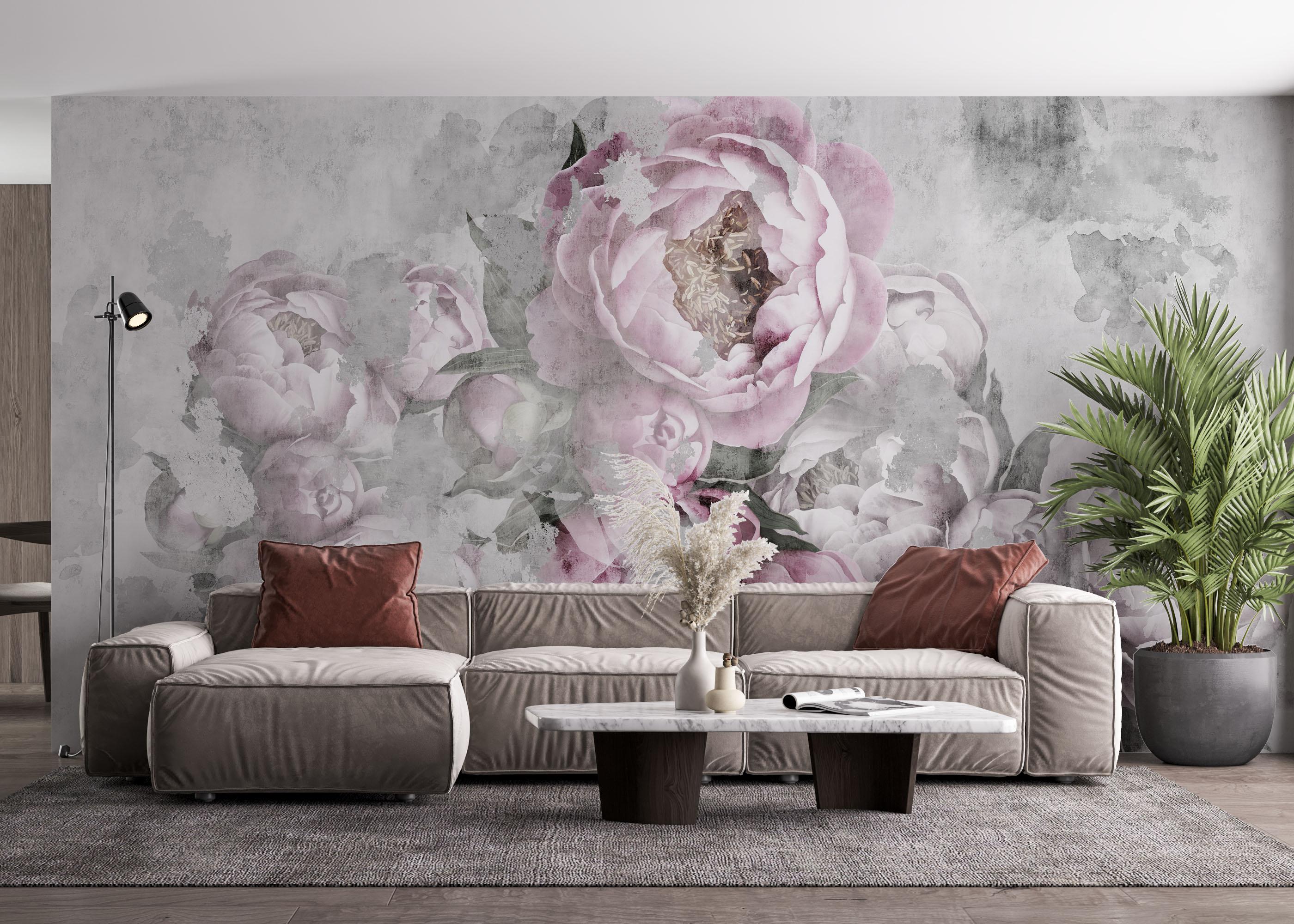 Fototapeta Faded Peonies mockup 4