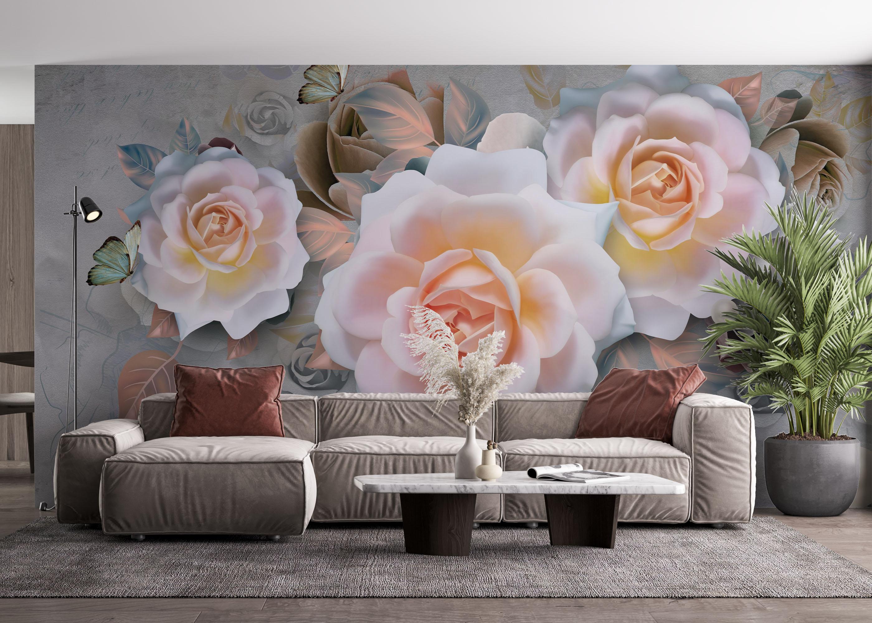 Fototapeta Marzipan Rose mockup 4