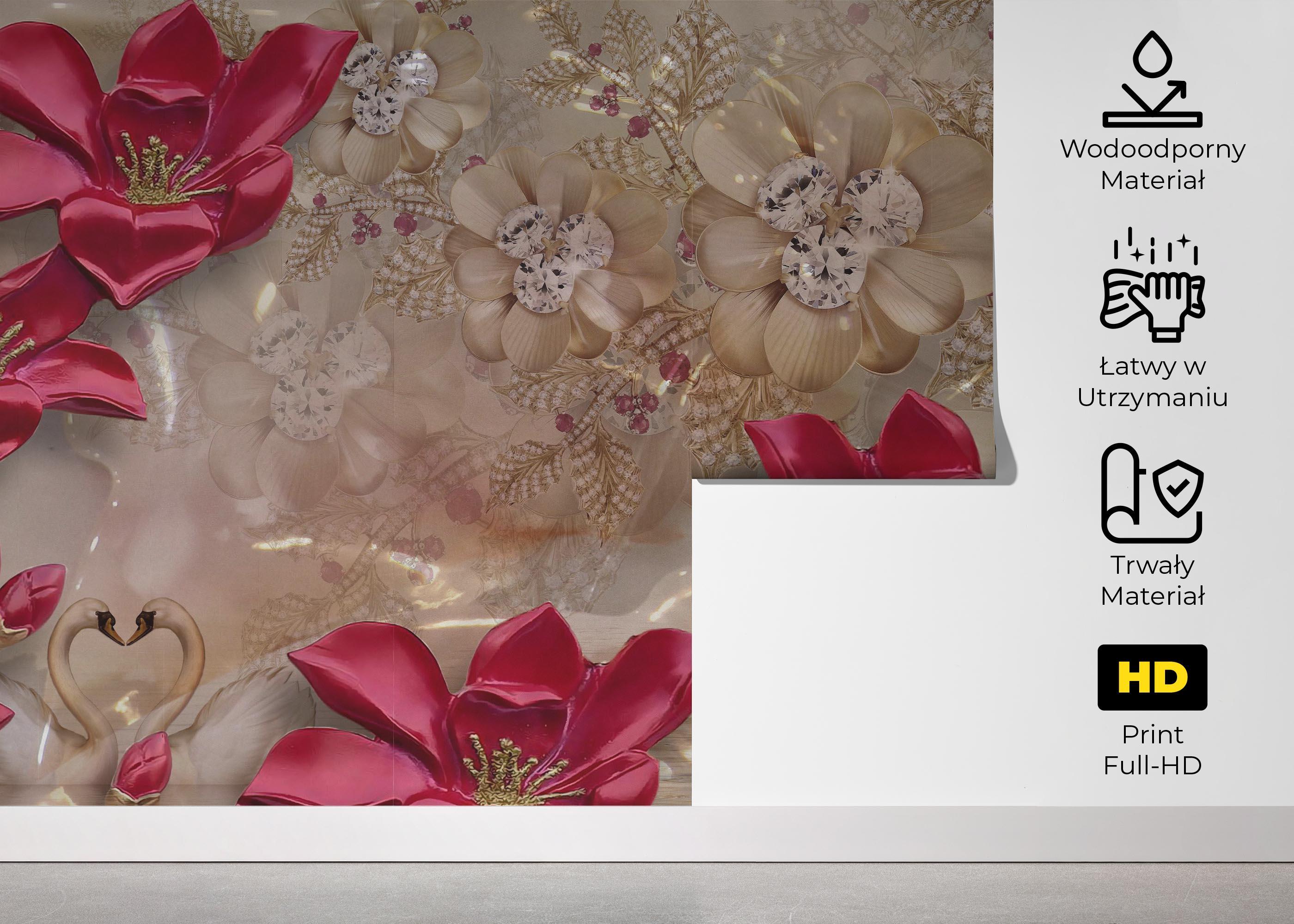 Fototapeta Diamond Flowers mockup 5