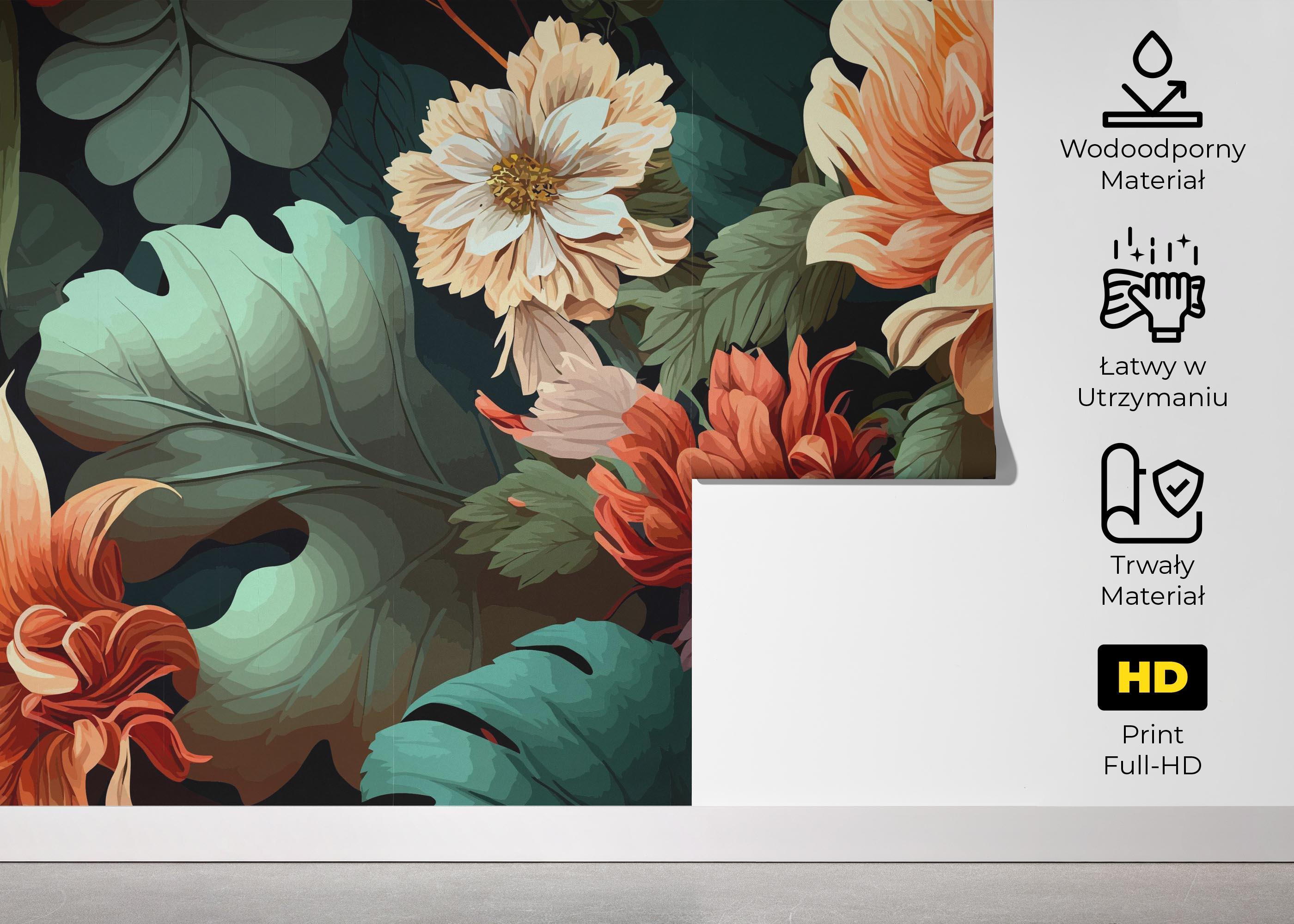 Fototapeta Flower Beautiful Cream mockup 5