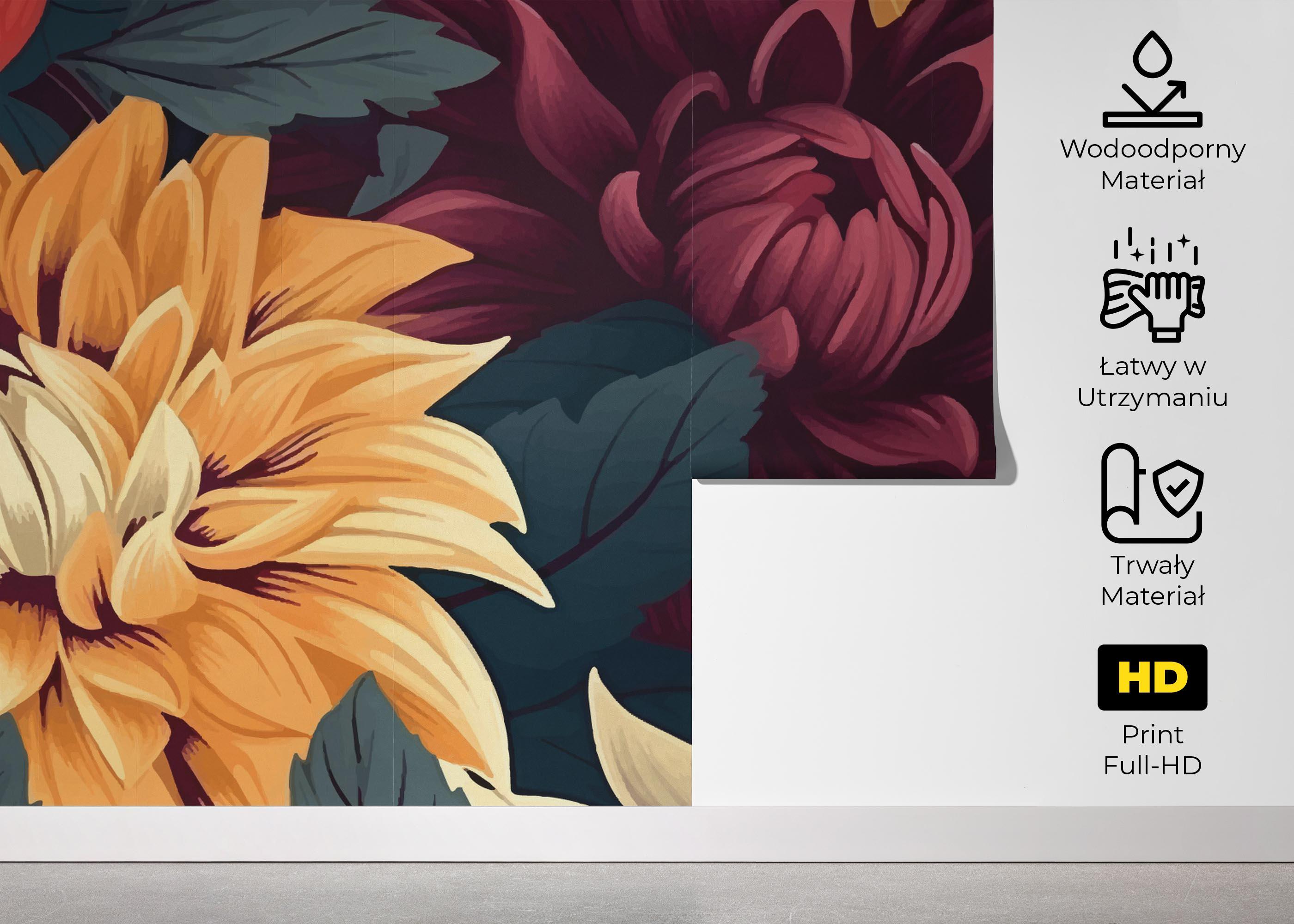 Fototapeta Yellow Cream Flower mockup 5