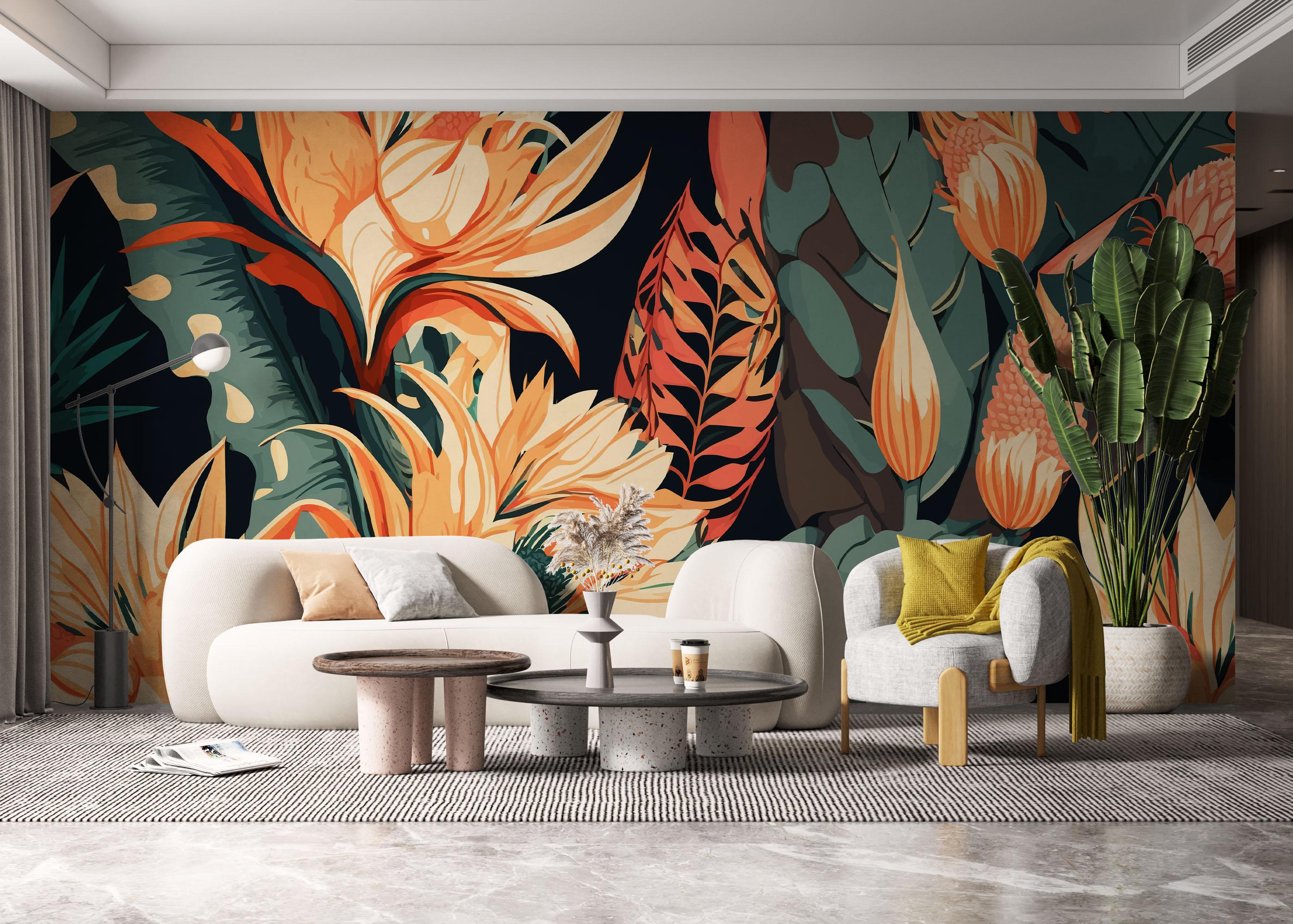 Fototapeta Big Orange Plant mockup 6