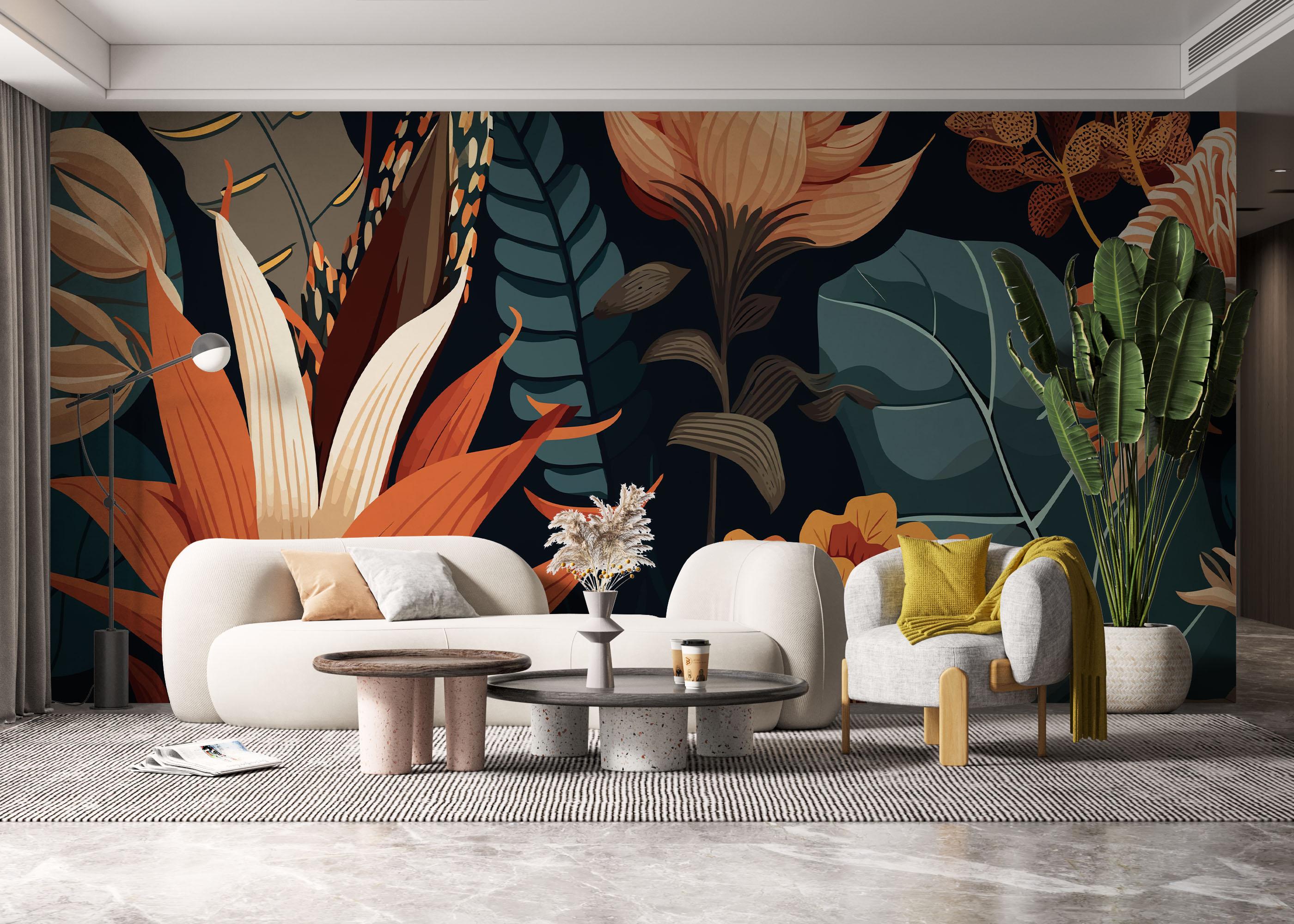 Fototapeta Brown Orange Plants mockup 6