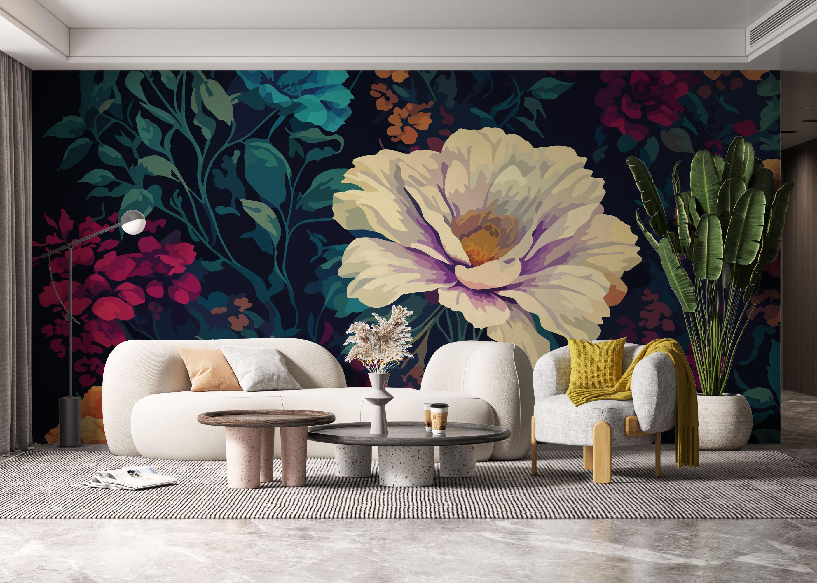 Fototapeta Colorful Flowers Art mockup 6