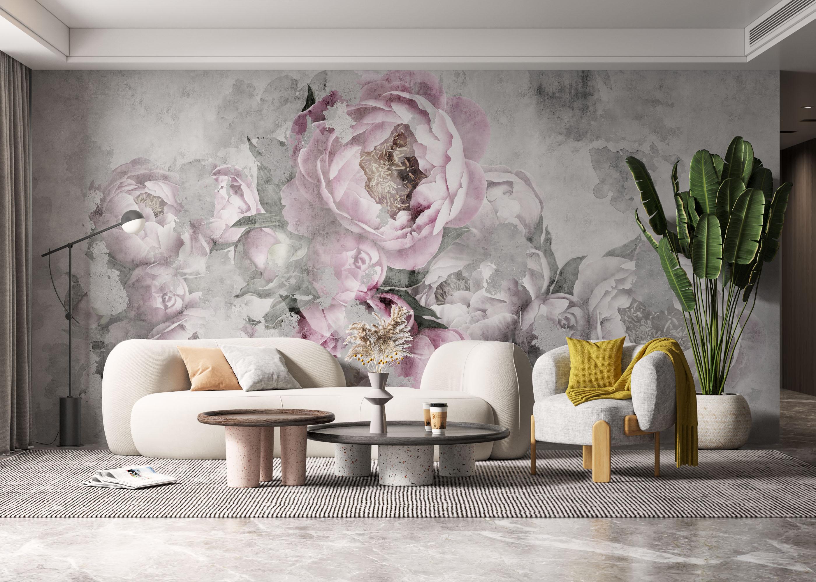 Fototapeta Faded Peonies mockup 6