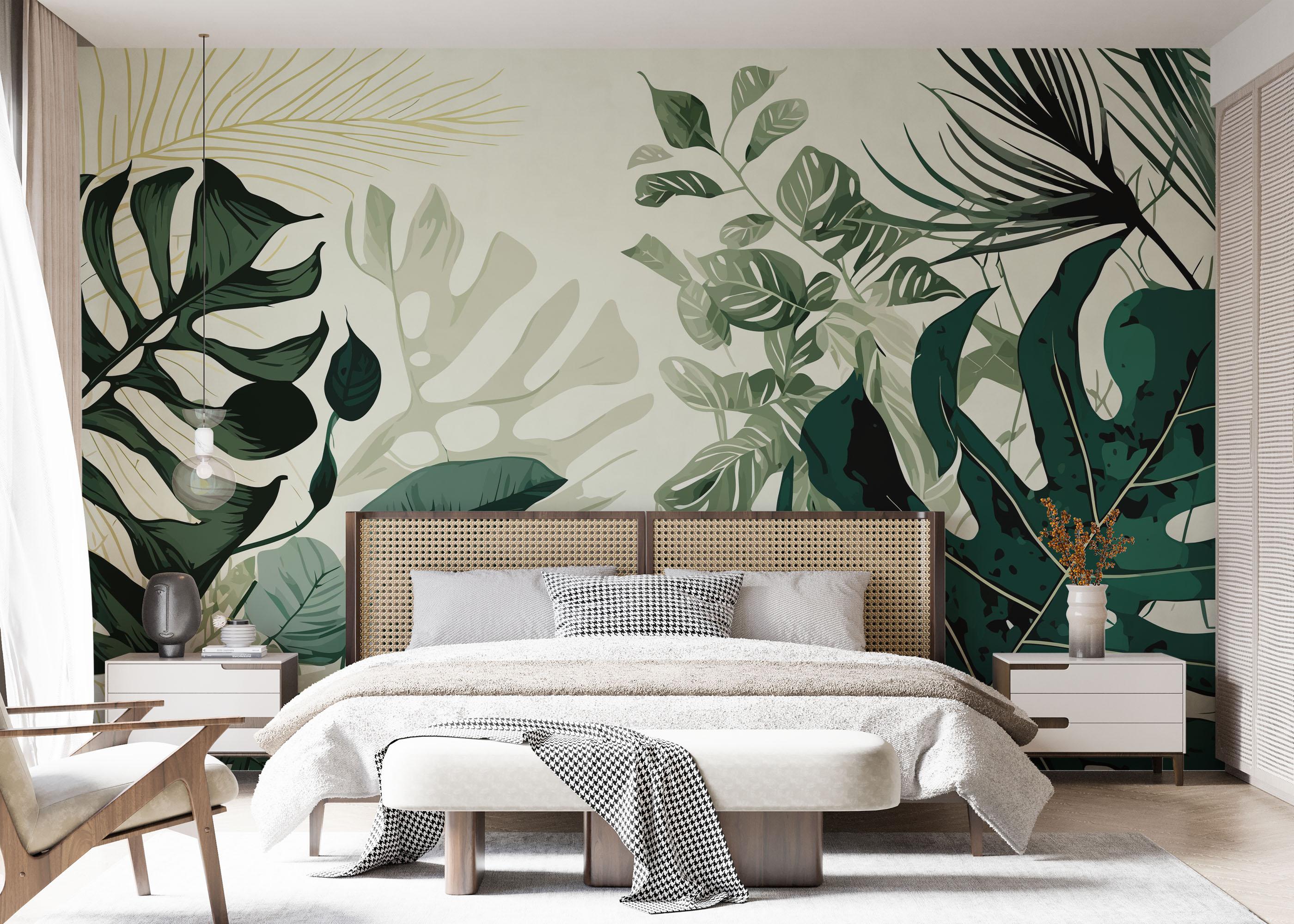 Fototapeta Big Green Leaves mockup 7