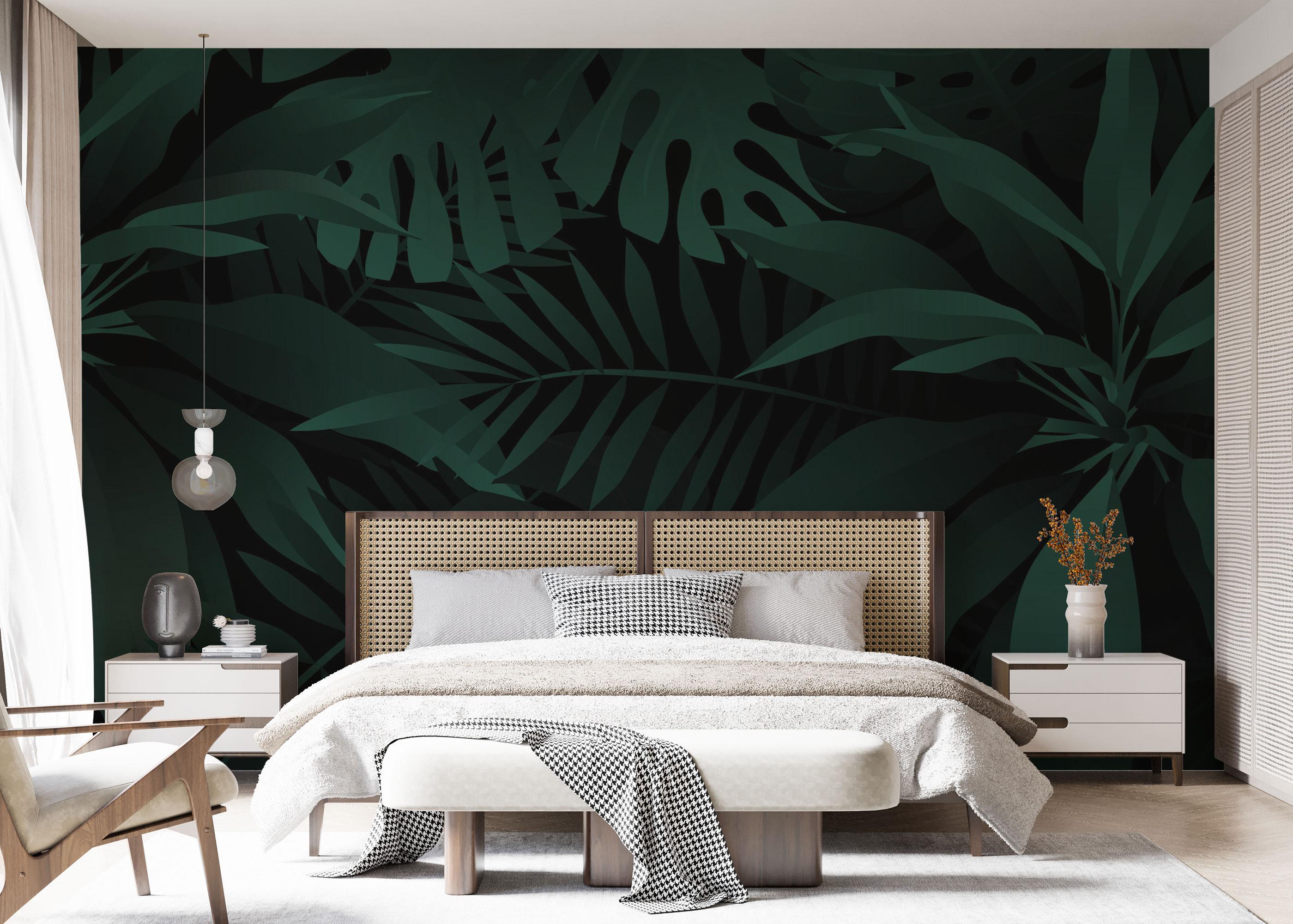 Fototapeta Dark Green Leaves mockup 7