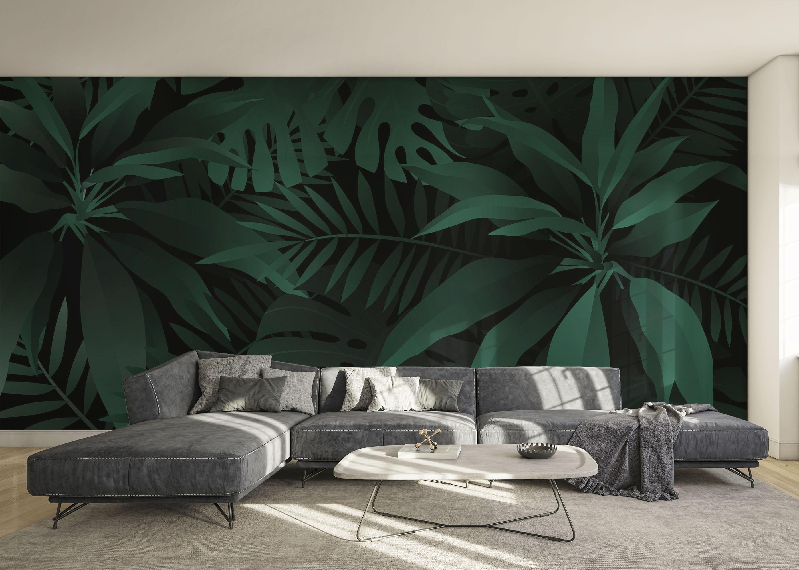 Fototapeta Dark Green Leaves mockup 0