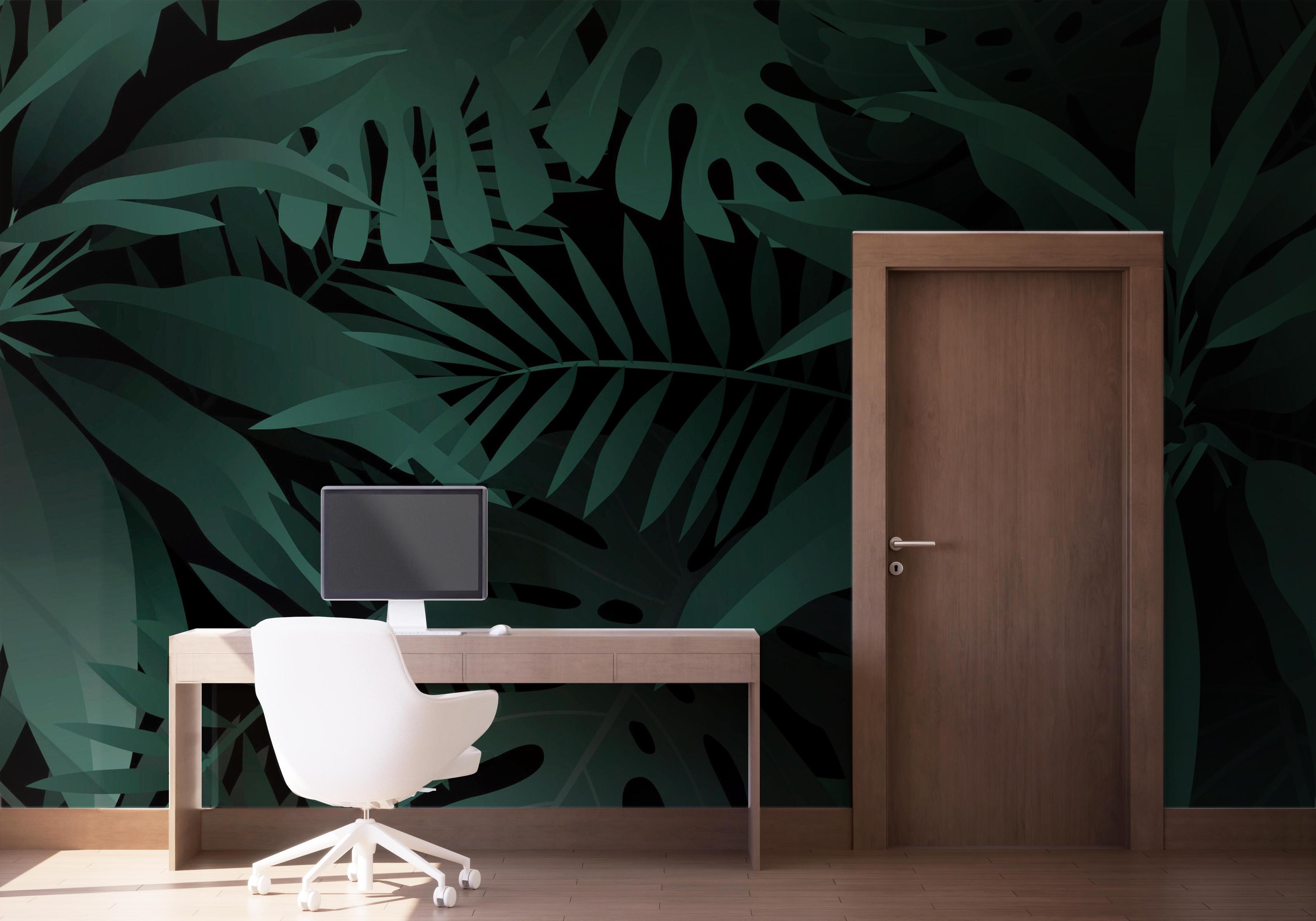 Fototapeta Dark Green Leaves mockup 1