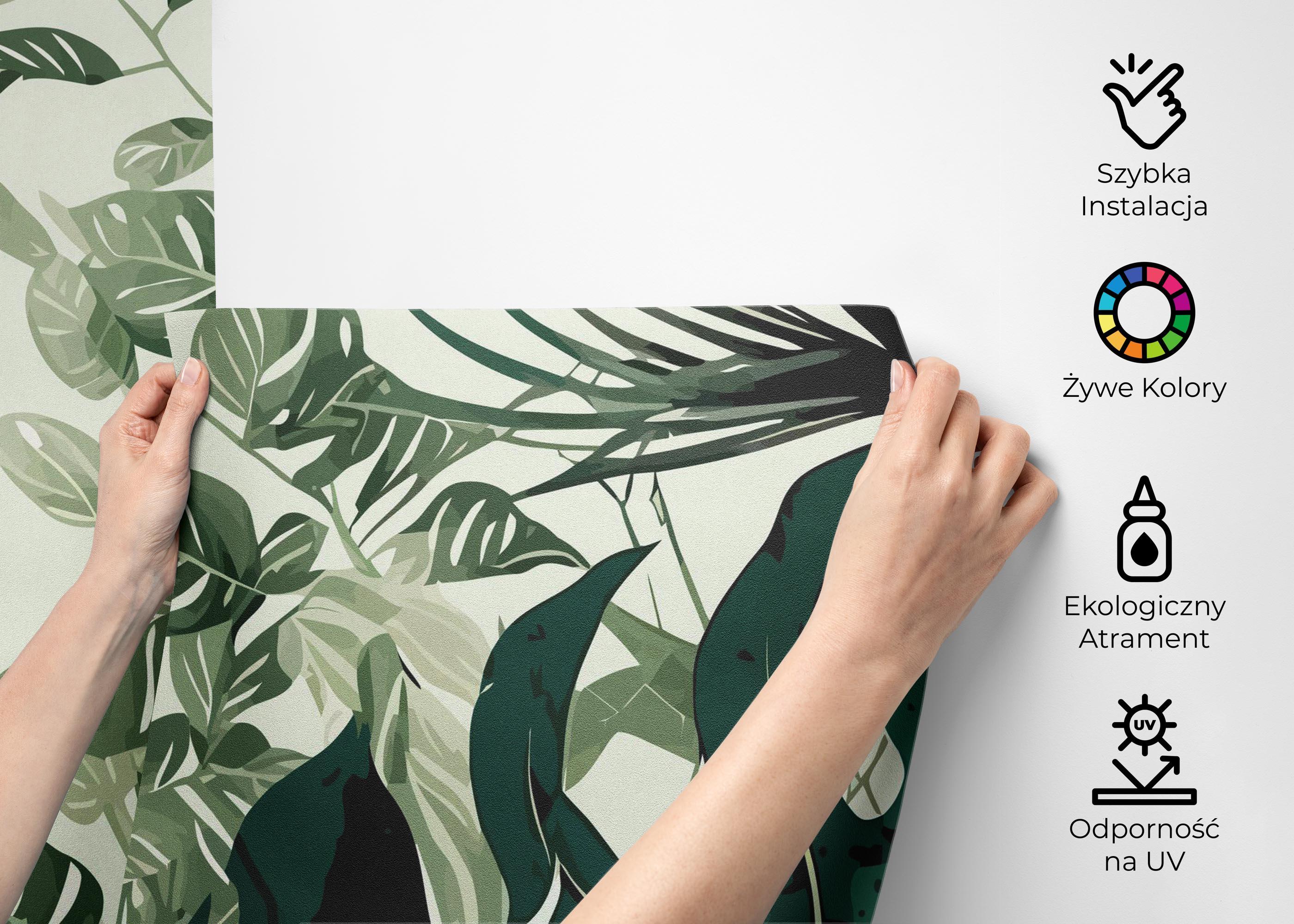 Fototapeta Big Green Leaves mockup 2