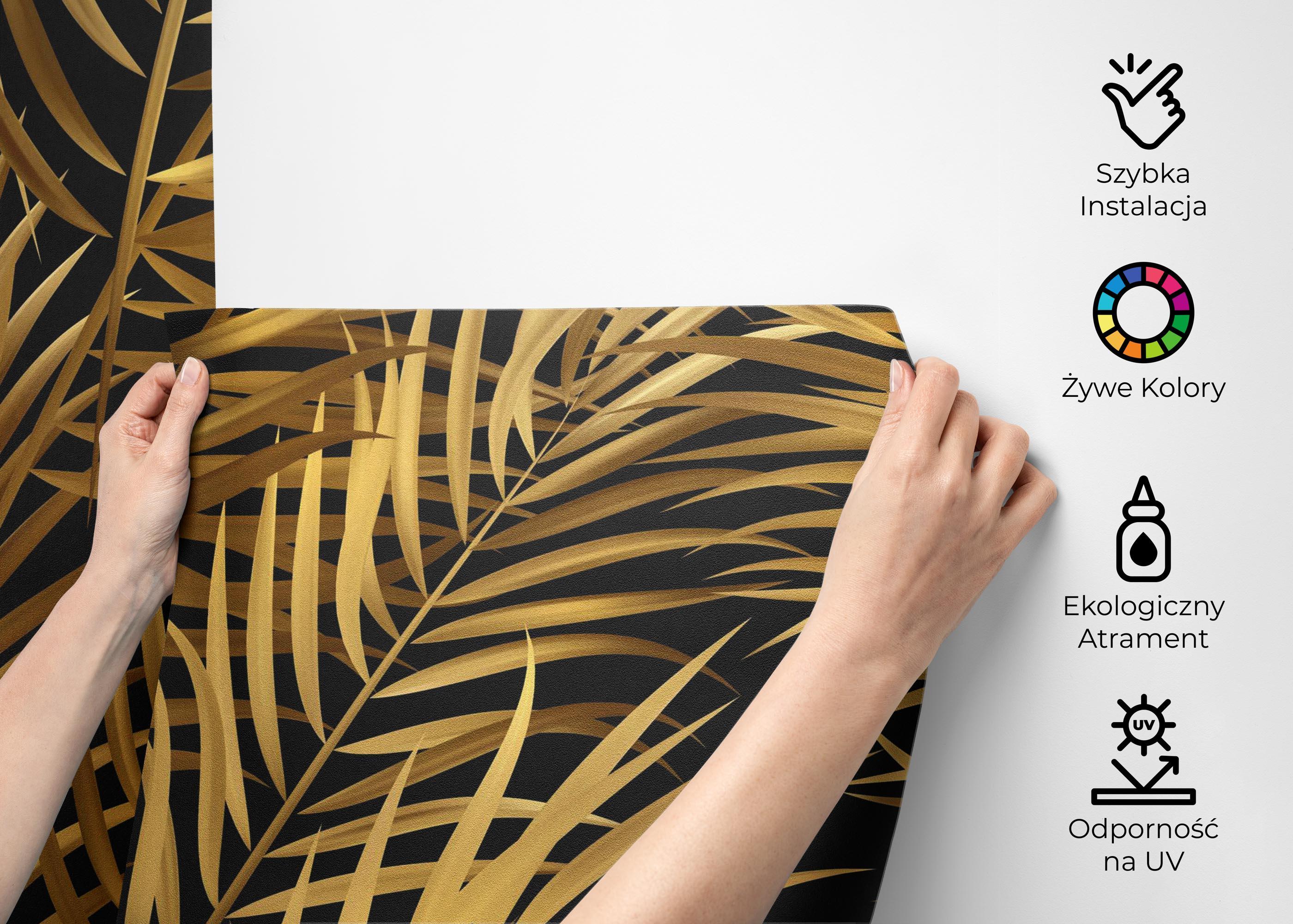 Fototapeta Black Yellow Leaves mockup 2