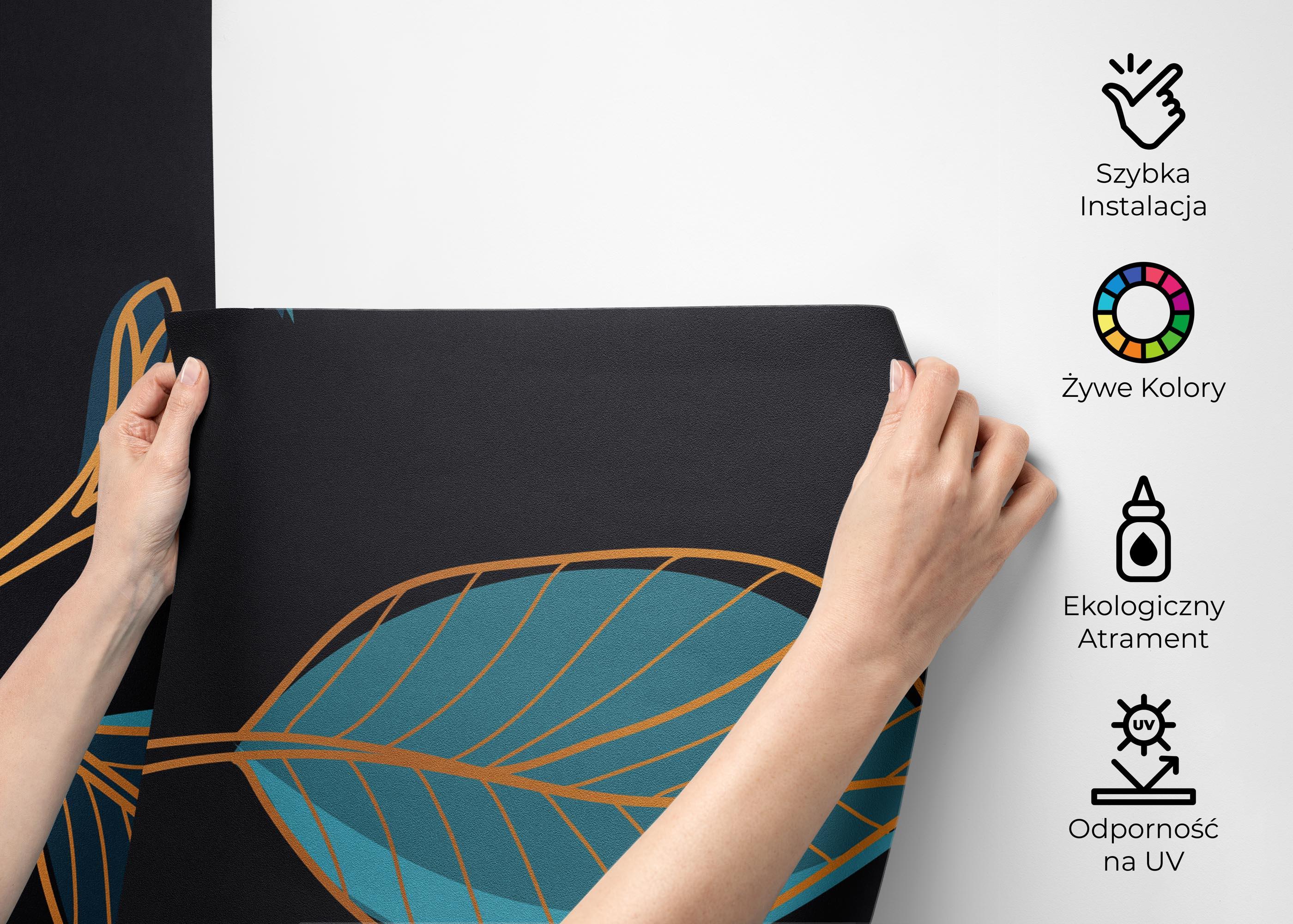 Fototapeta Blue Shades Leaves mockup 2