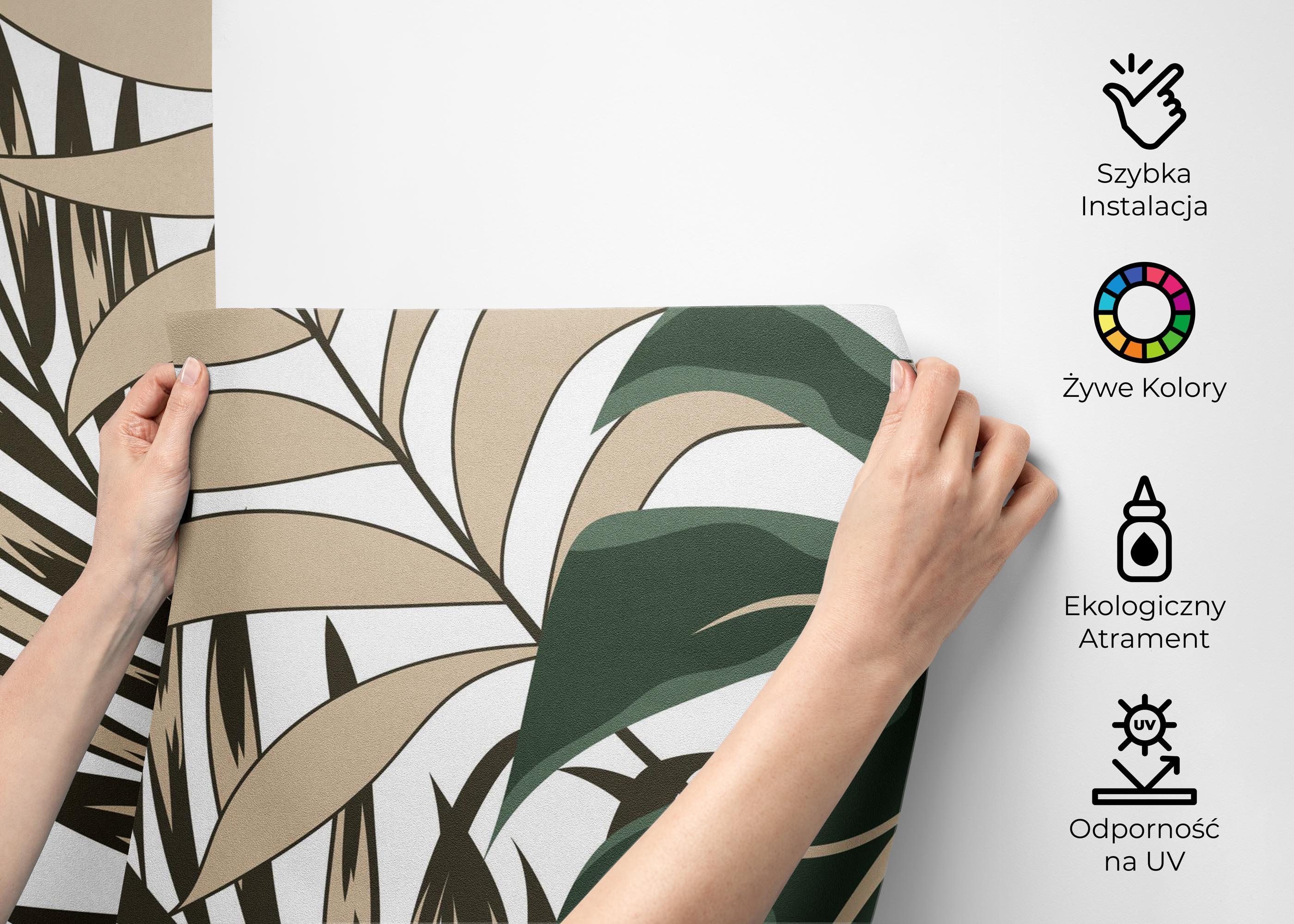 Fototapeta Burgundy Green Leaf mockup 2