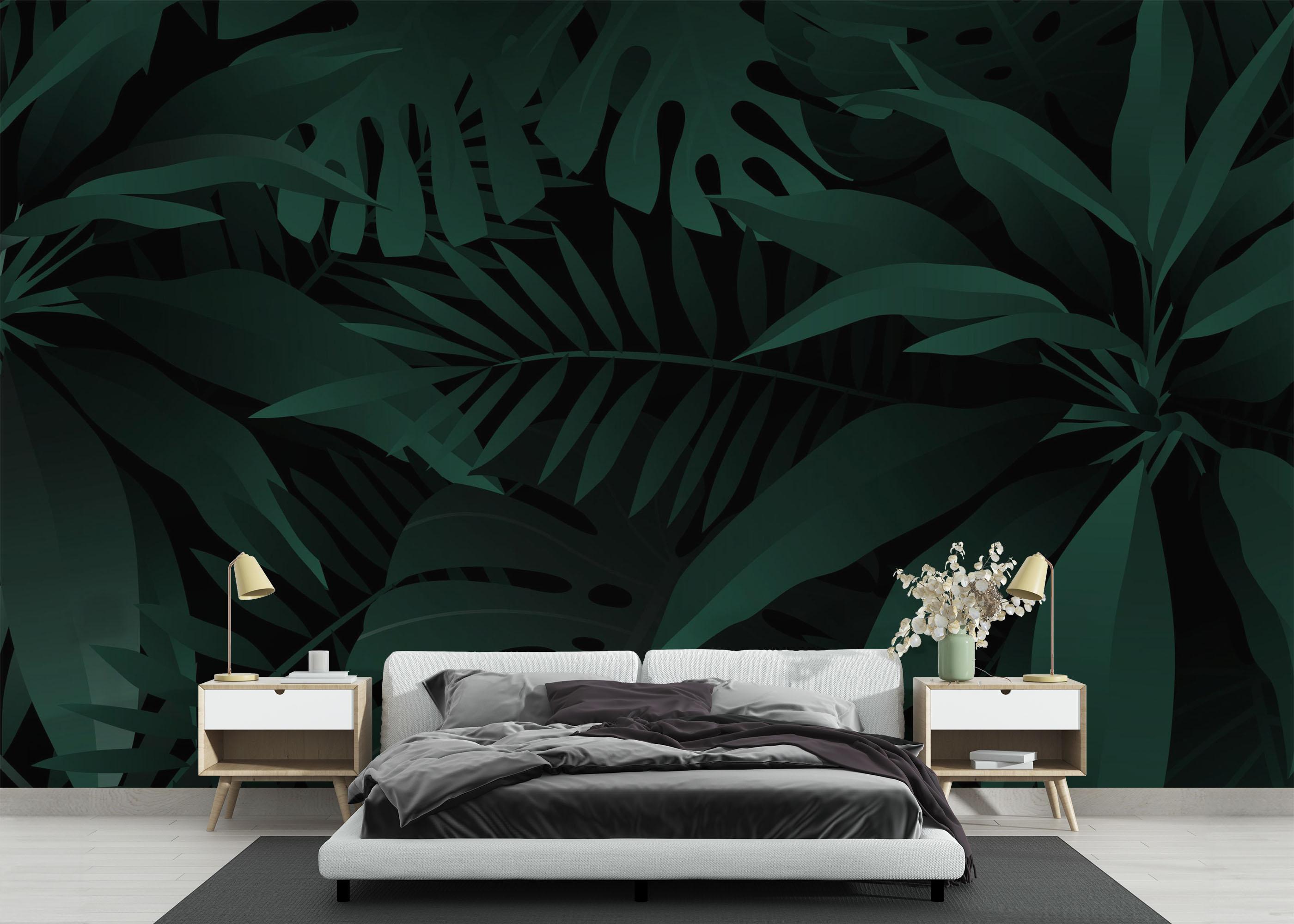 Fototapeta Dark Green Leaves mockup 3
