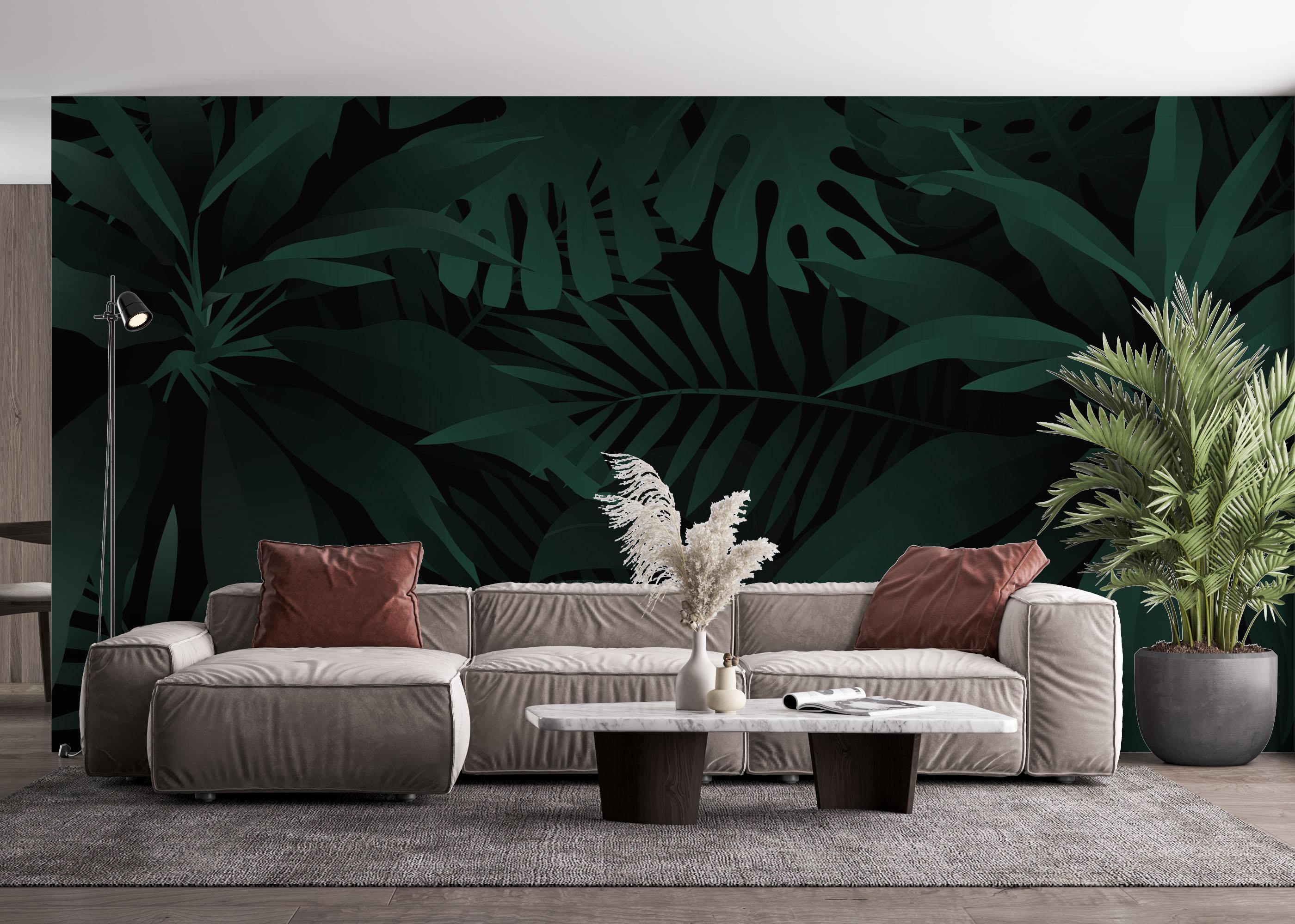 Fototapeta Dark Green Leaves mockup 4