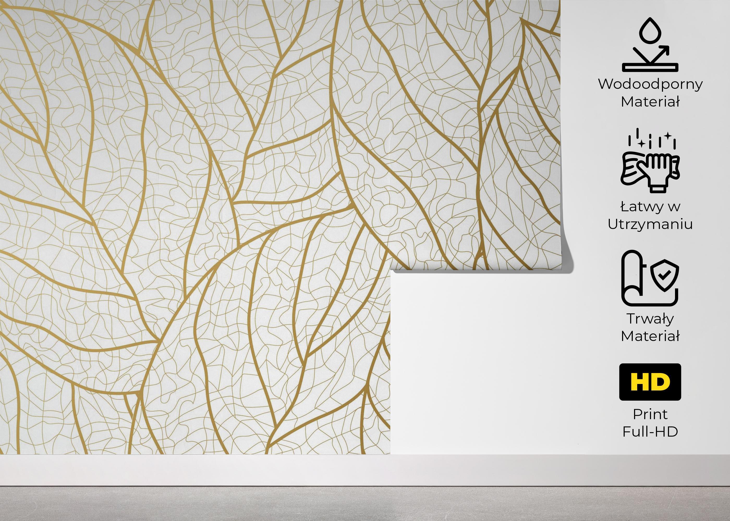 Fototapeta Golden Abstract Leaf mockup 5