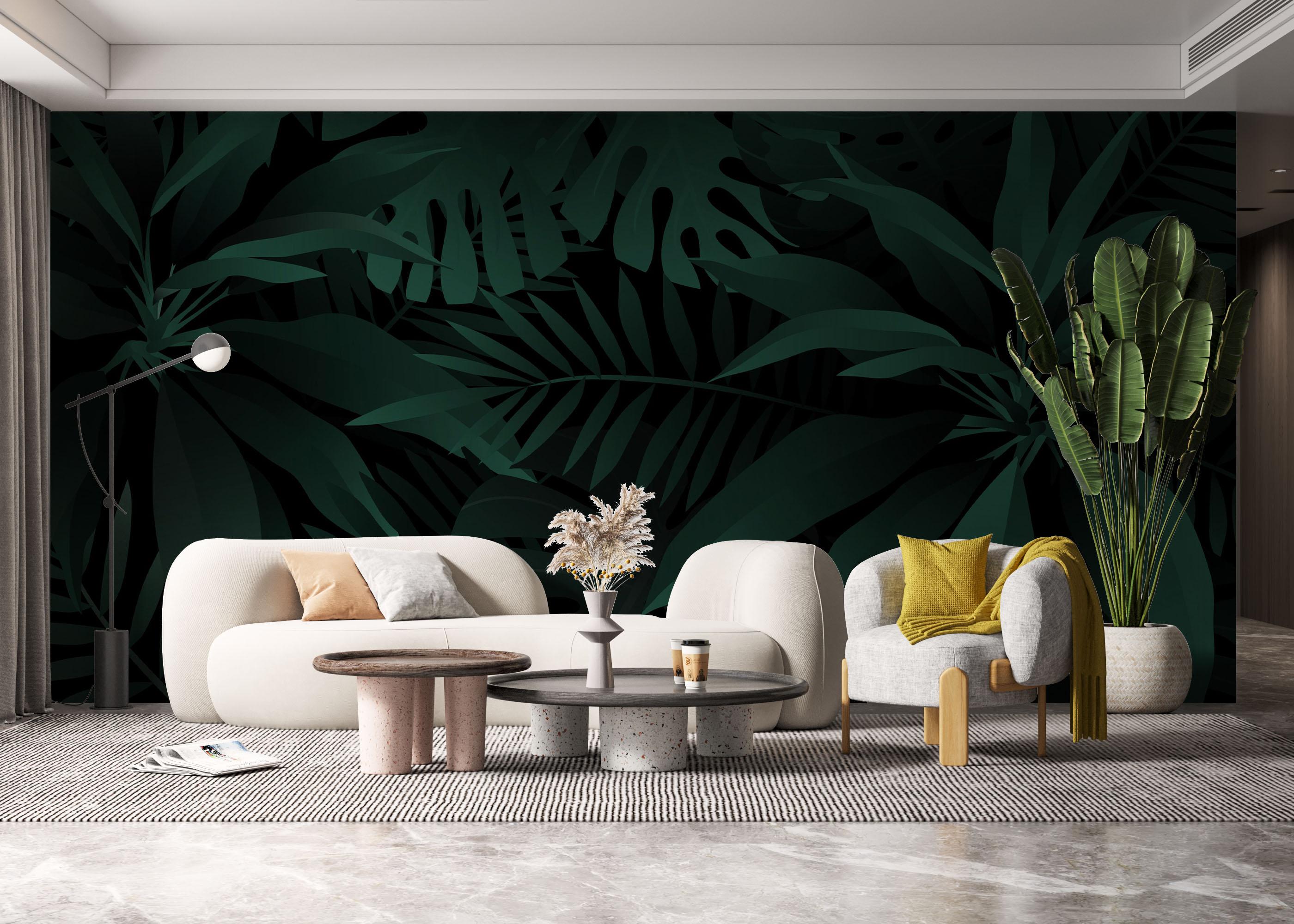 Fototapeta Dark Green Leaves mockup 6