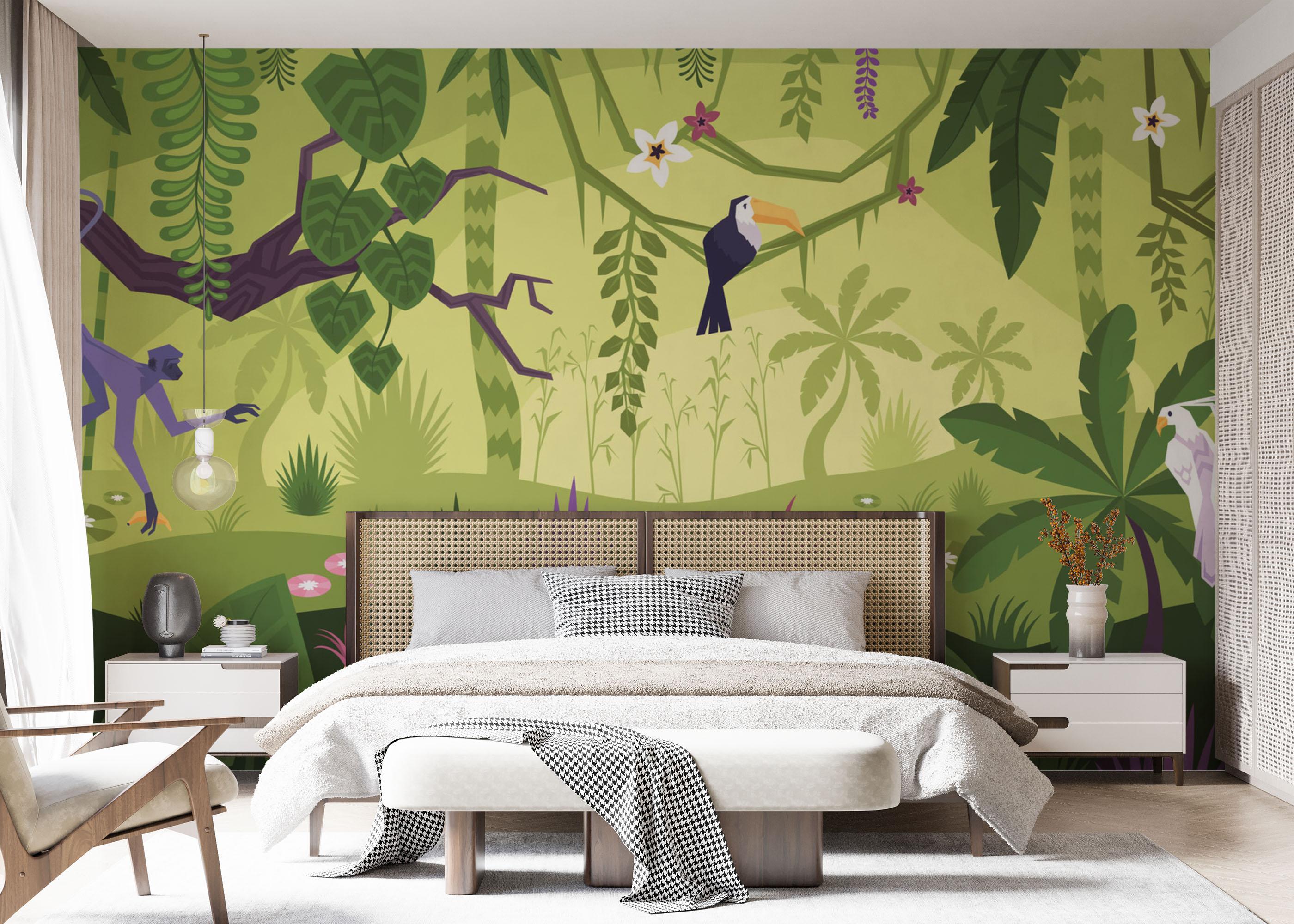 Fototapeta Cute Jungle Art mockup 7
