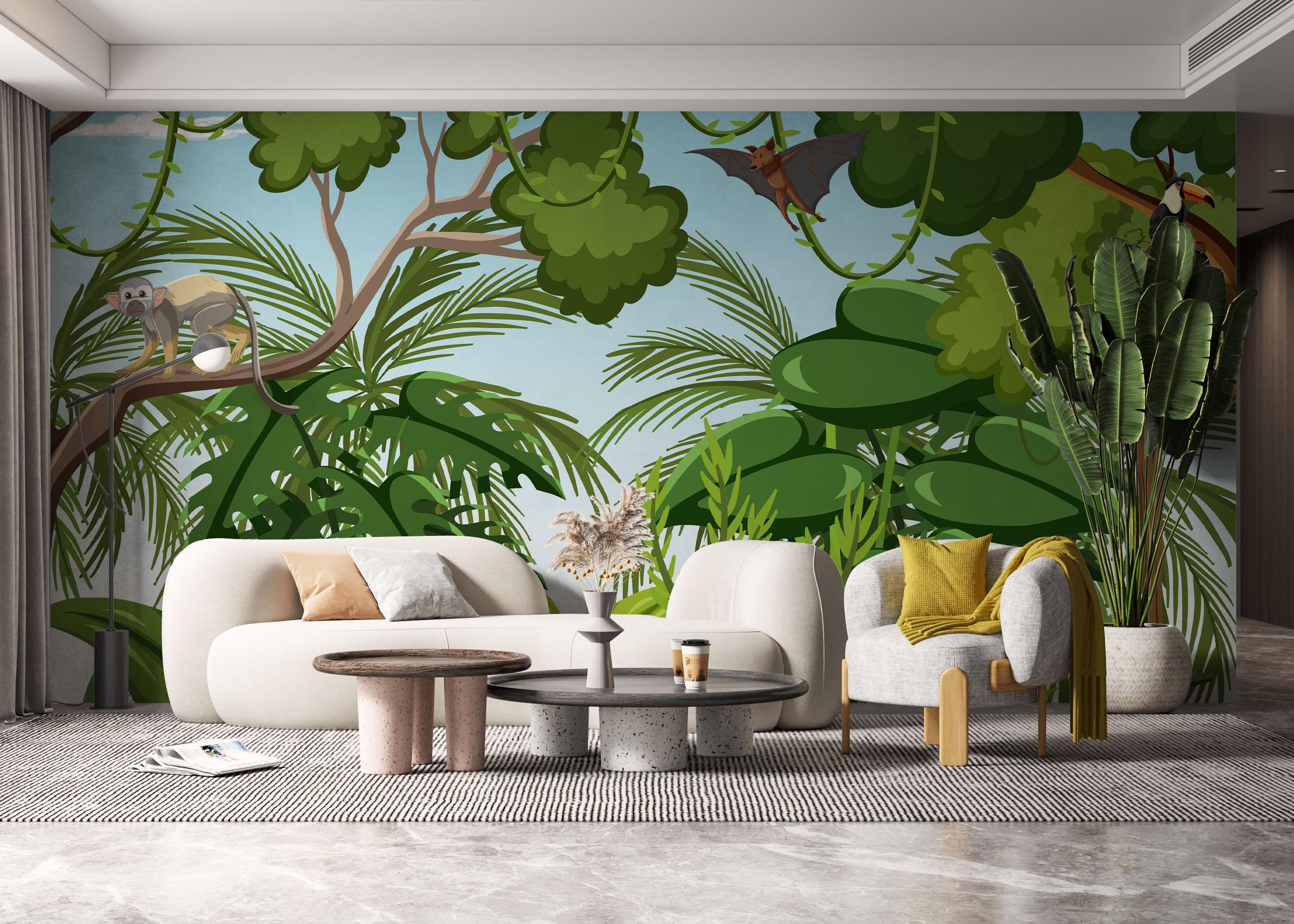 Fototapeta Cartoon Tree Animal mockup 6