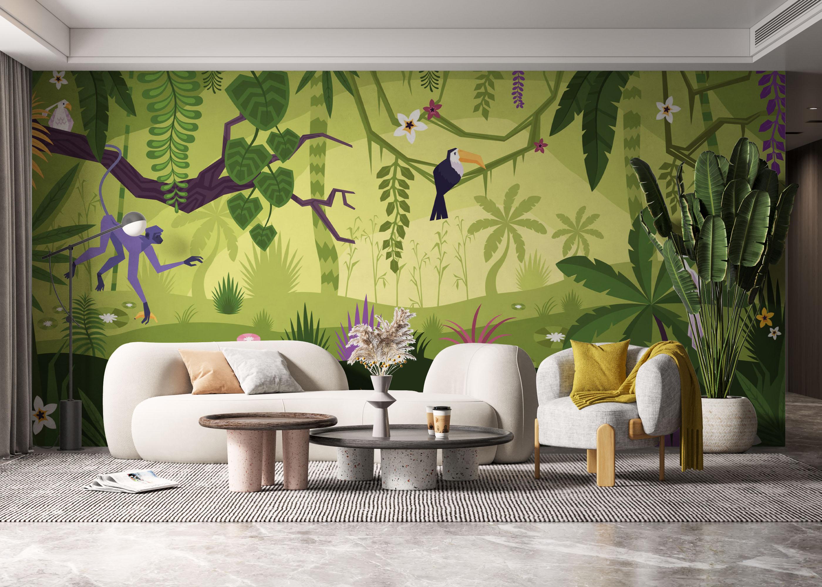 Fototapeta Cute Jungle Art mockup 6