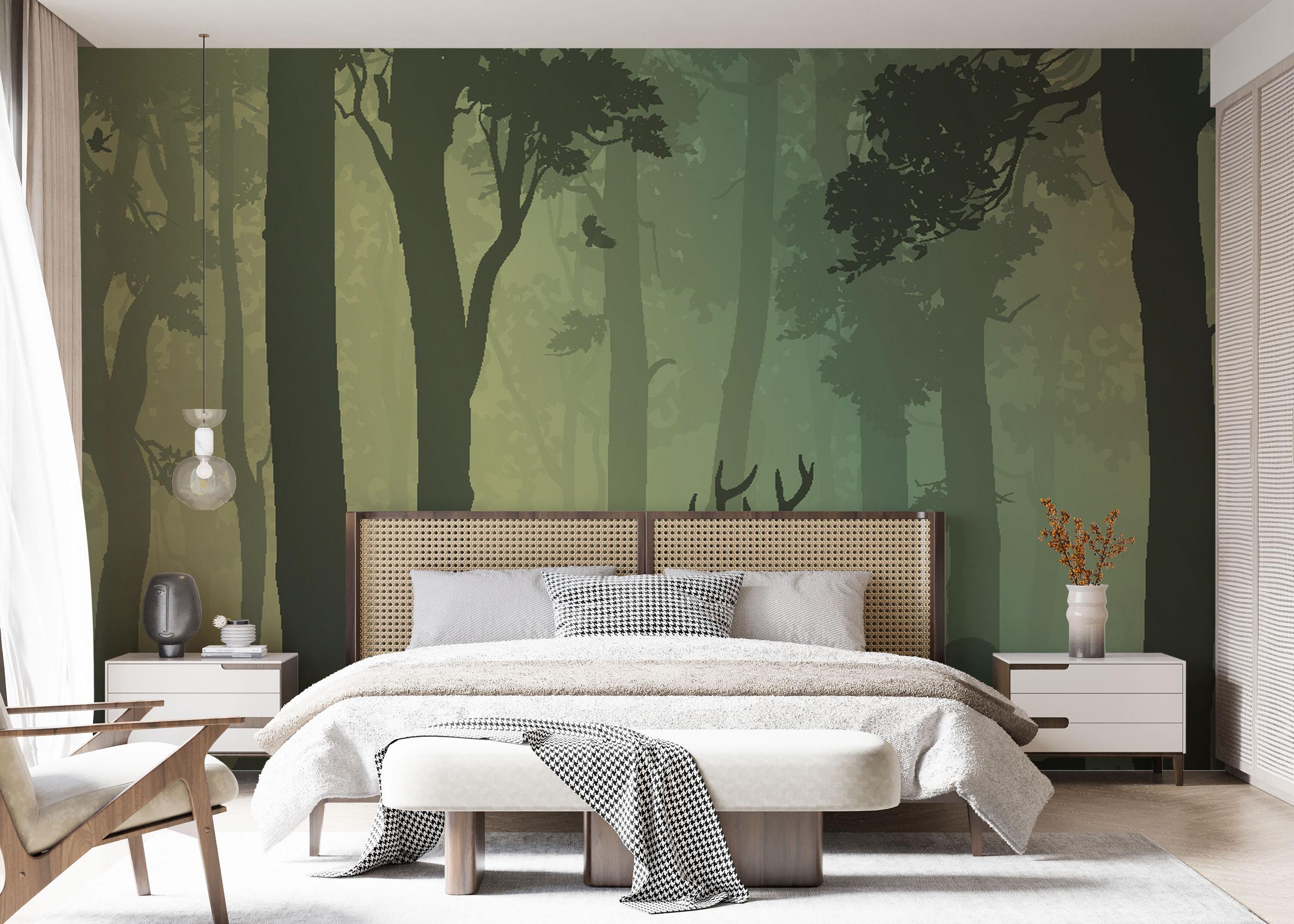 Fototapeta Green Forest Deer mockup 7