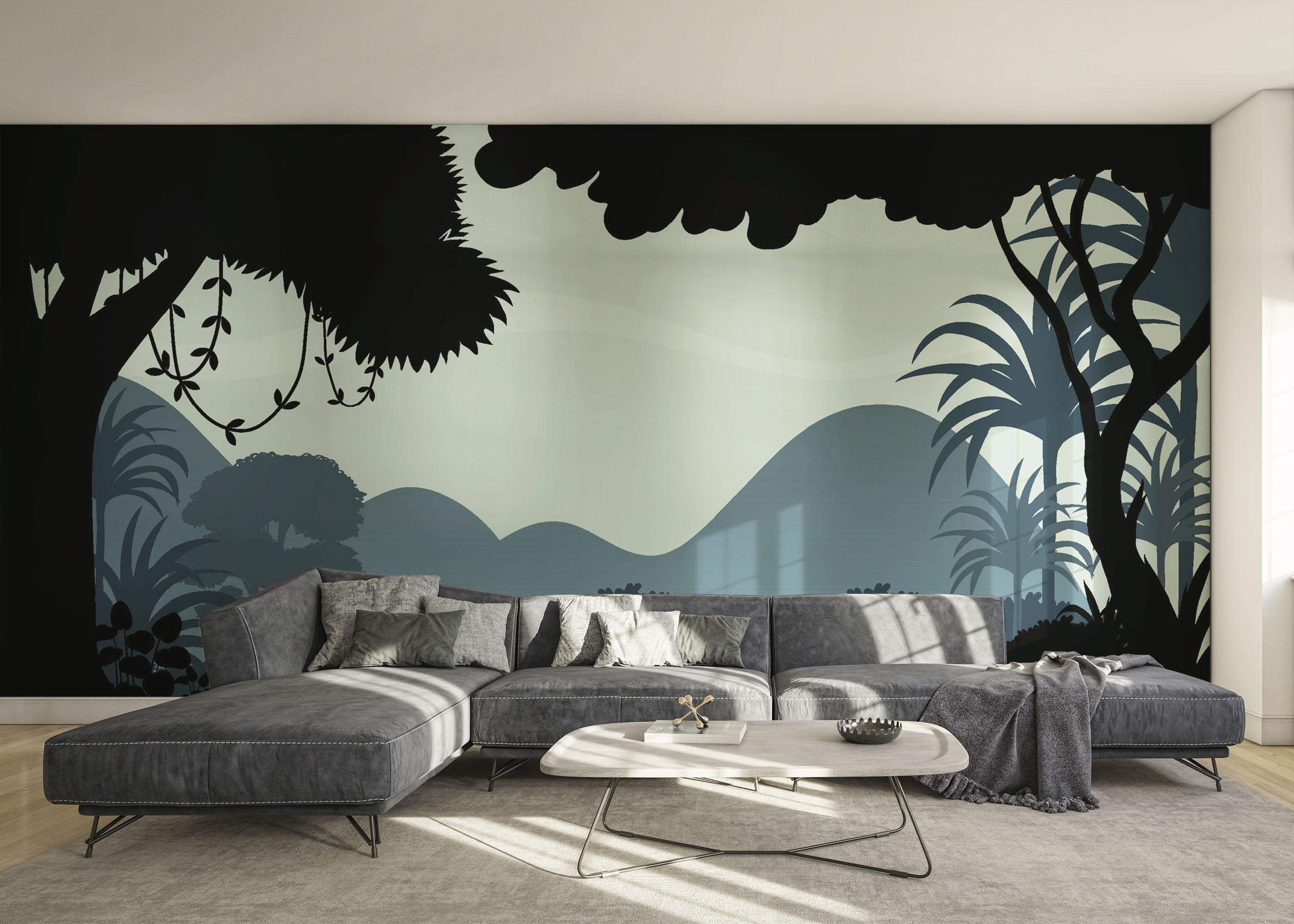 Fototapeta Black Blue Forest mockup 0