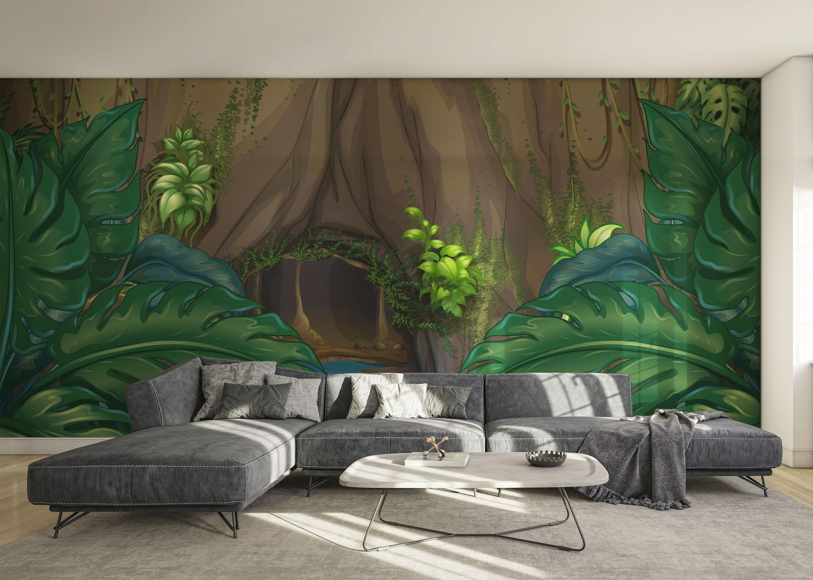 Fototapeta Forest Water Cartoon mockup 0