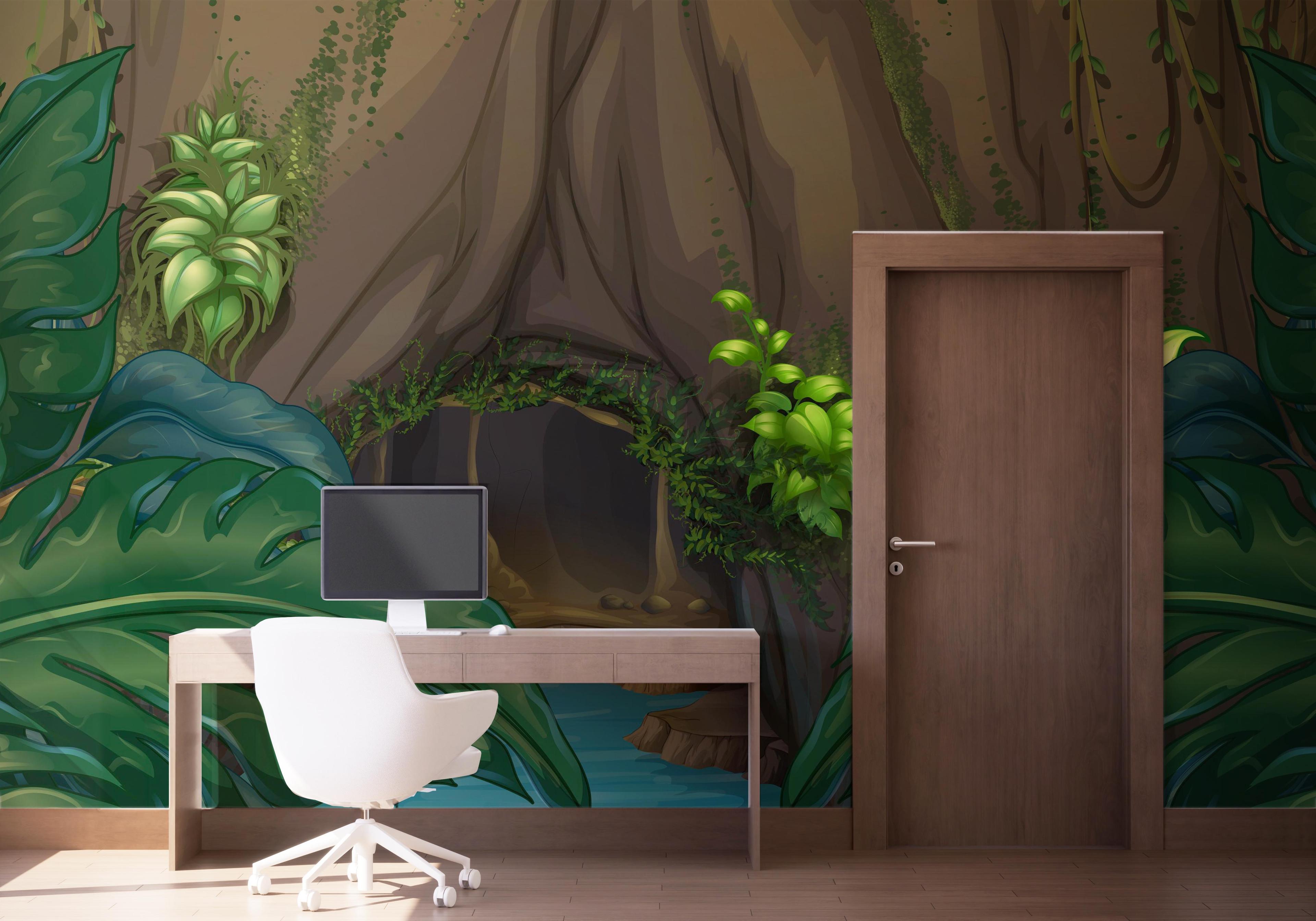 Fototapeta Forest Water Cartoon mockup 1