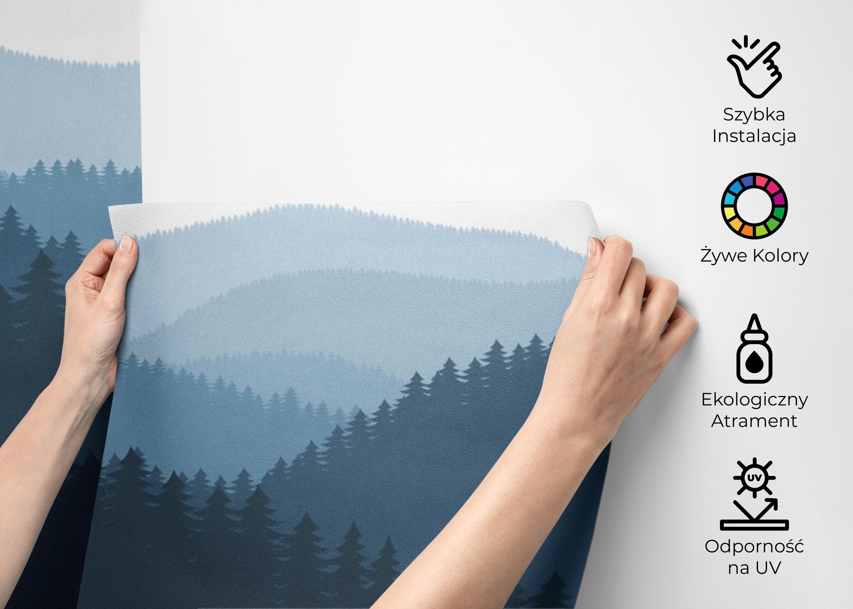 Fototapeta Blue Forest Cartoon mockup 2