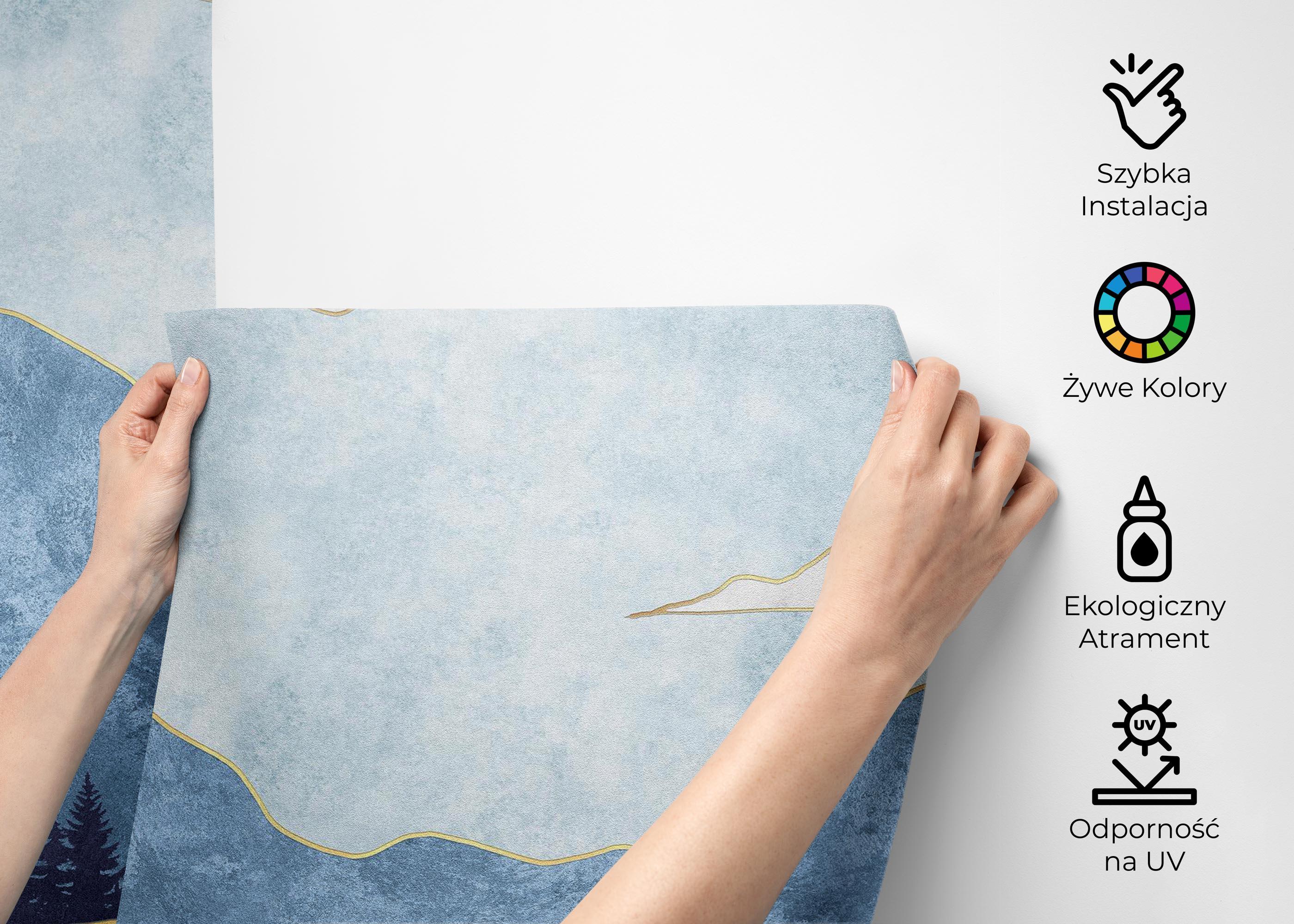 Fototapeta Blue Landscape mockup 2