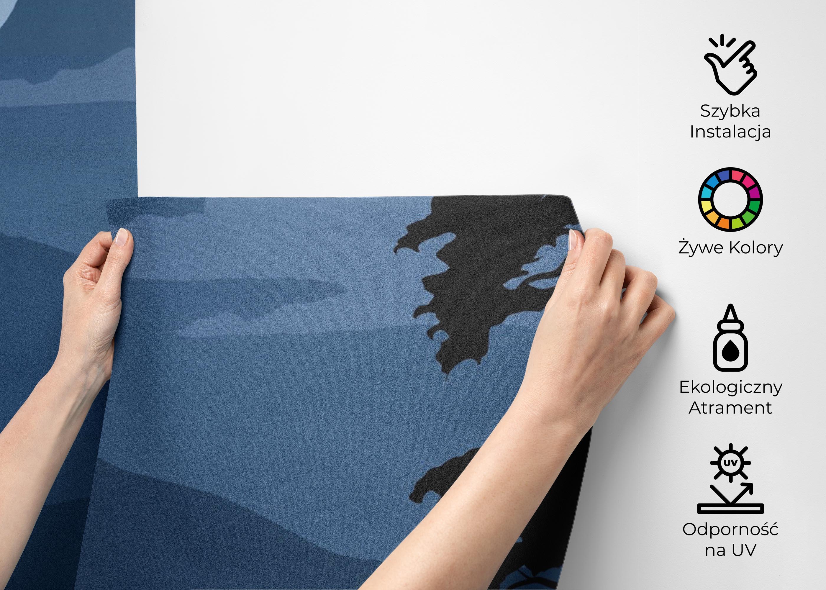 Fototapeta Blue Moonlight Night mockup 2