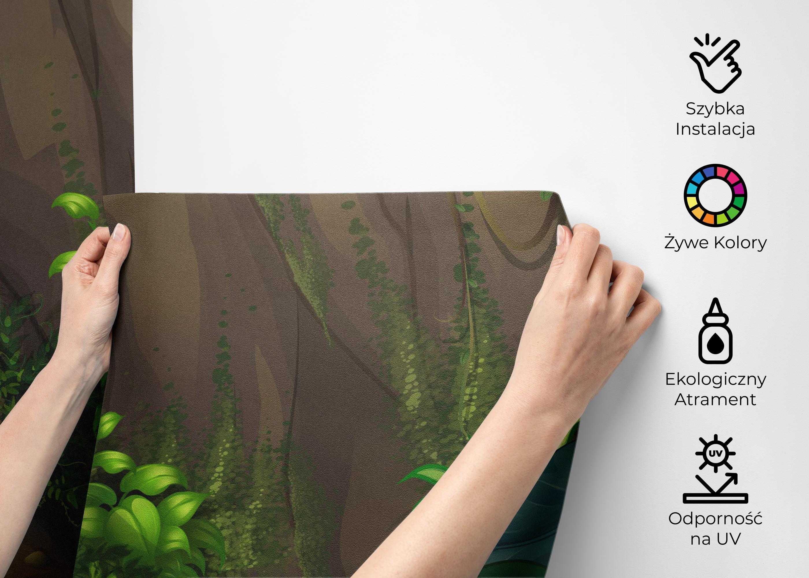 Fototapeta Forest Water Cartoon mockup 2