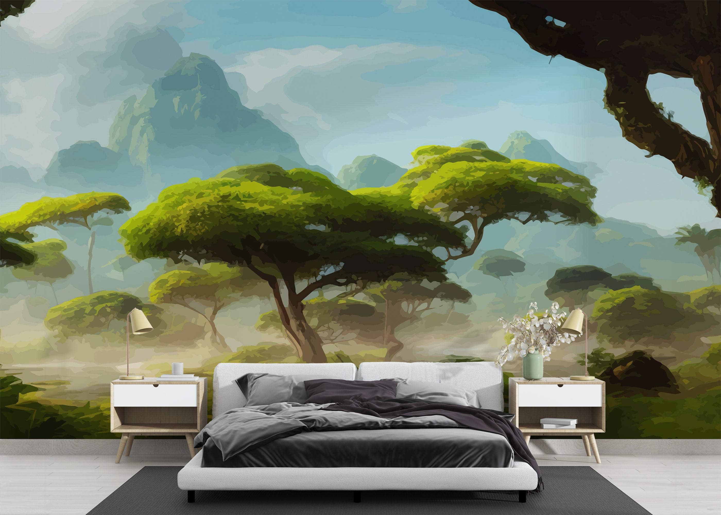 Fototapeta Daylight Tree Forest mockup 3