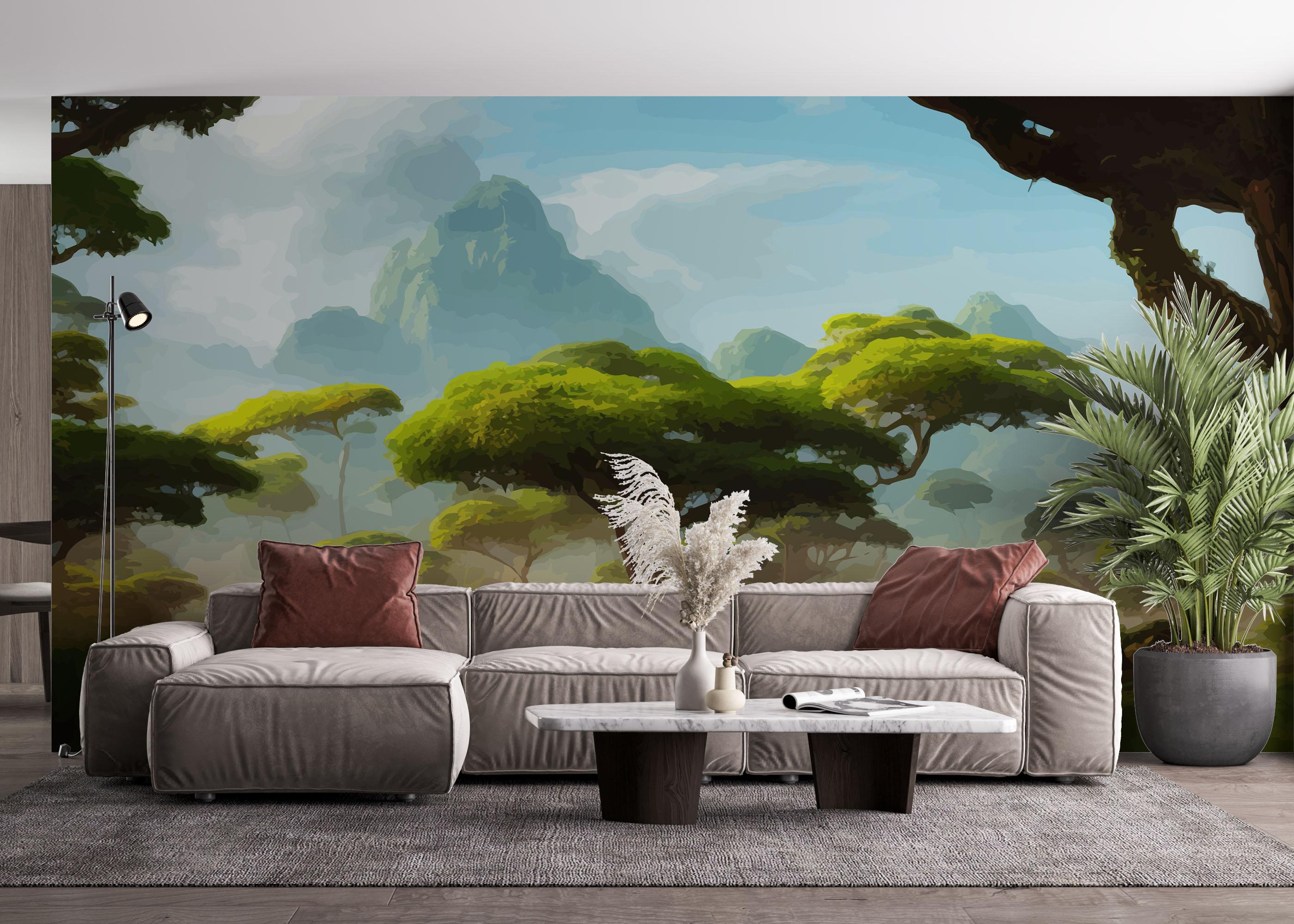 Fototapeta Daylight Tree Forest mockup 4