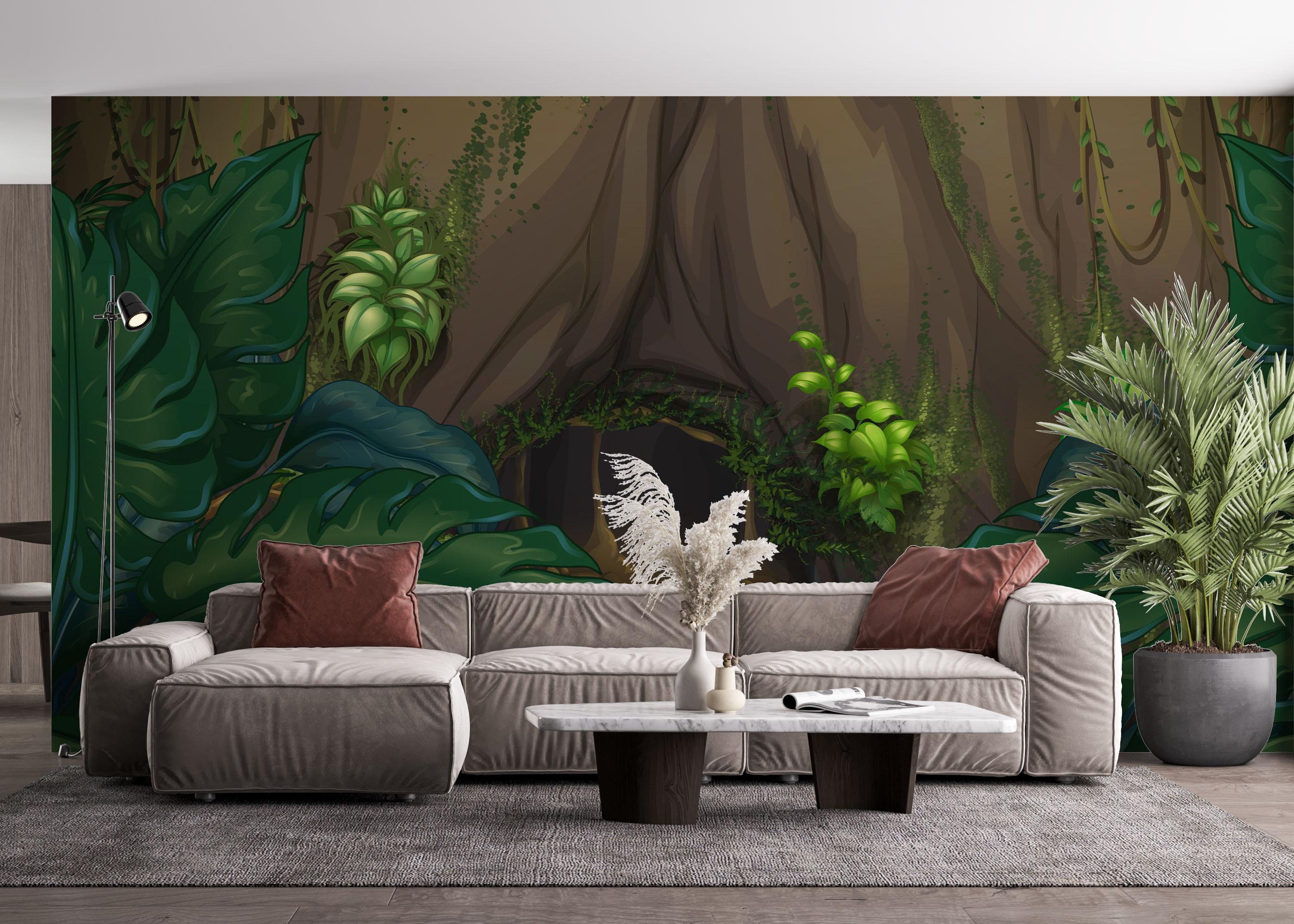 Fototapeta Forest Water Cartoon mockup 4