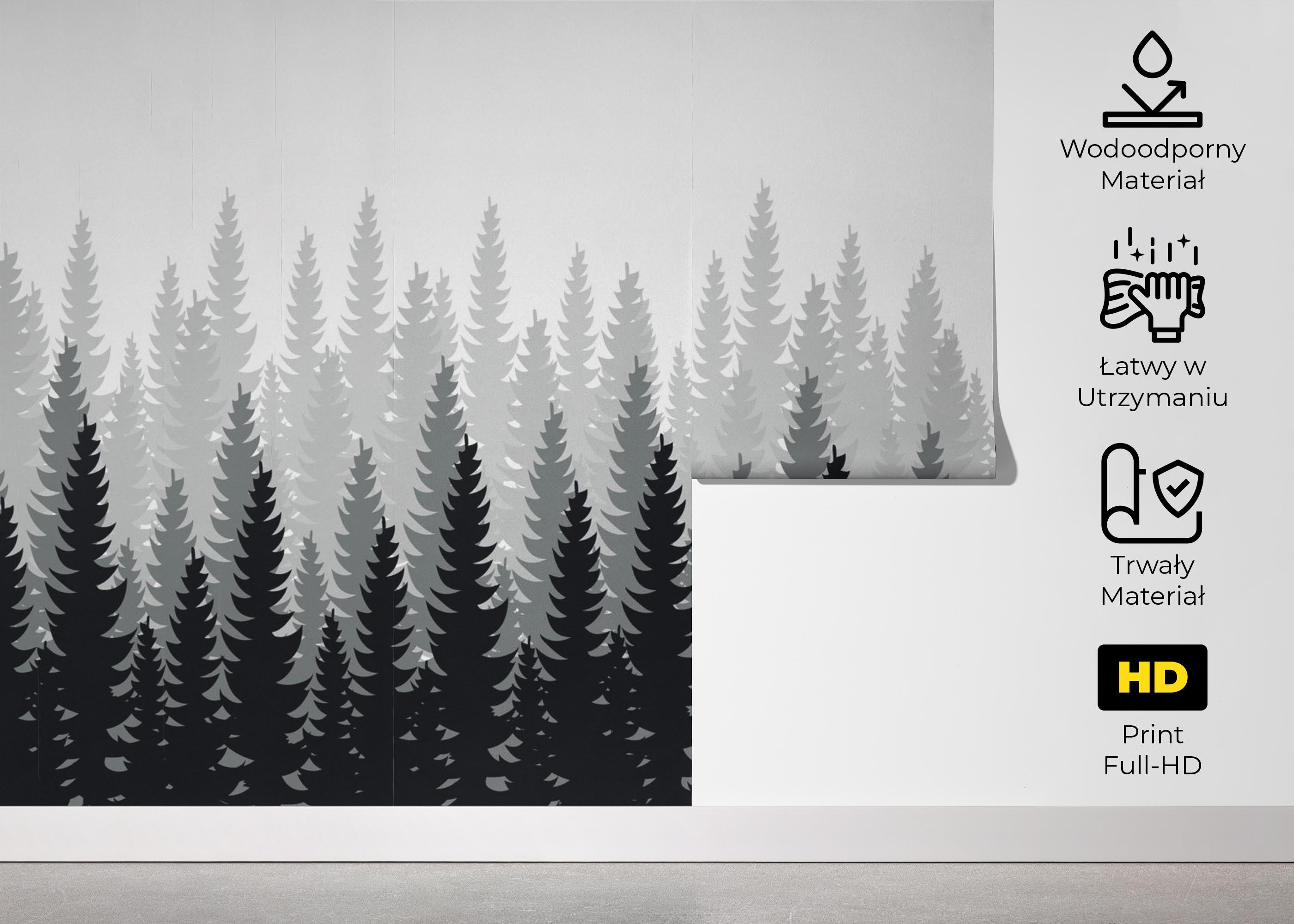 Fototapeta Black Cartoon Trees mockup 5