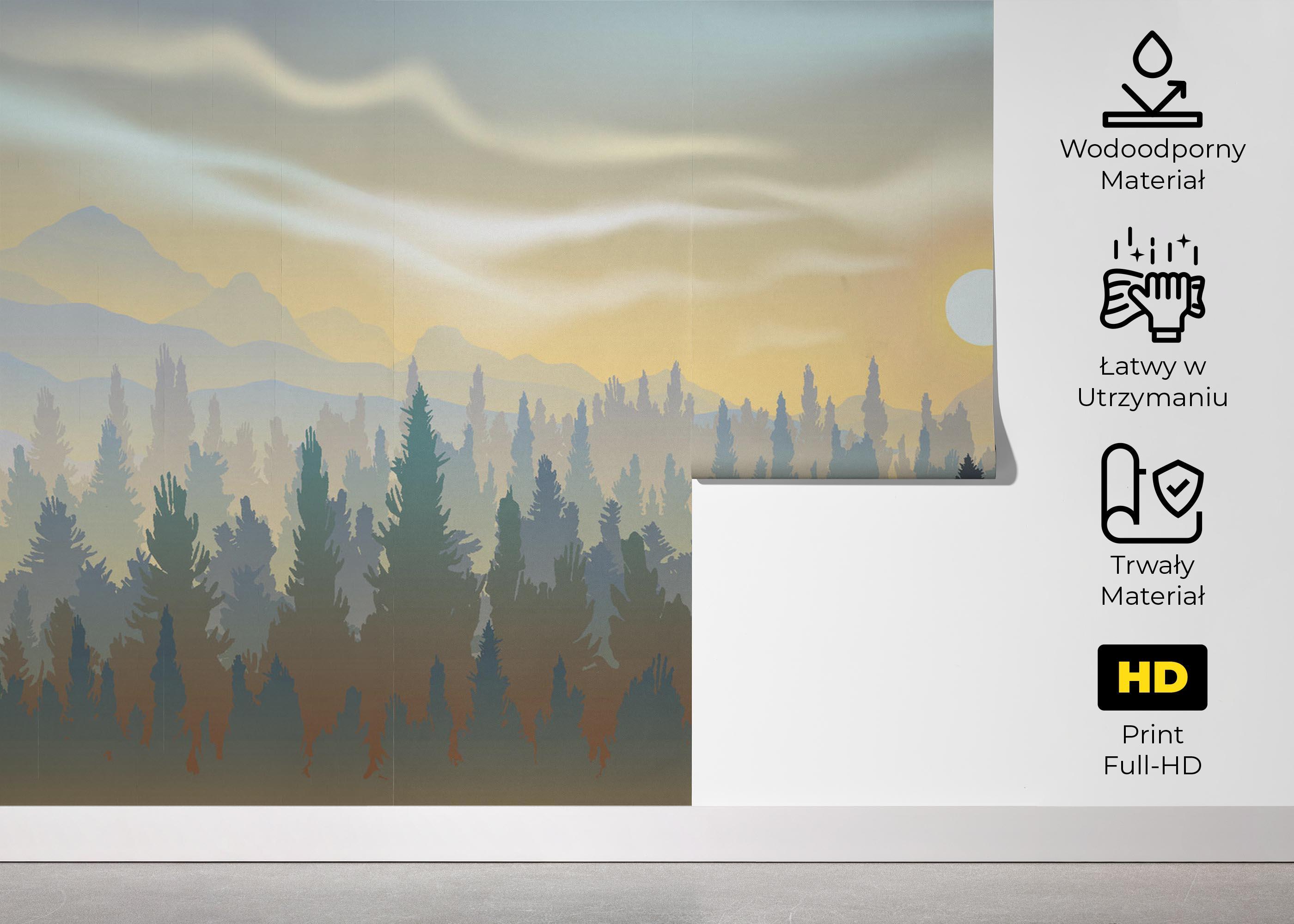 Fototapeta Cream Foggy Forest mockup 5