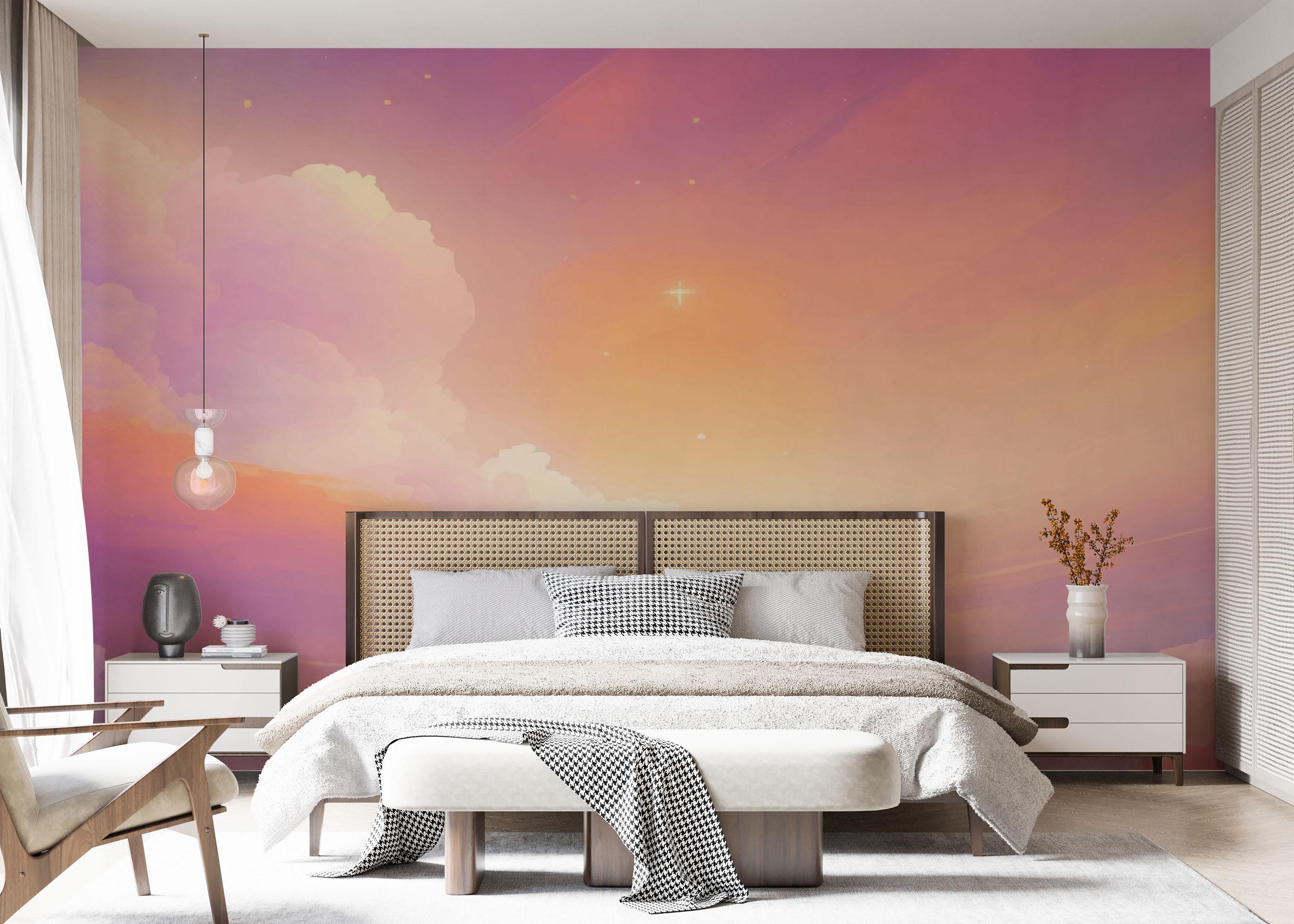 Fototapeta Orange Pink Clouds mockup 7