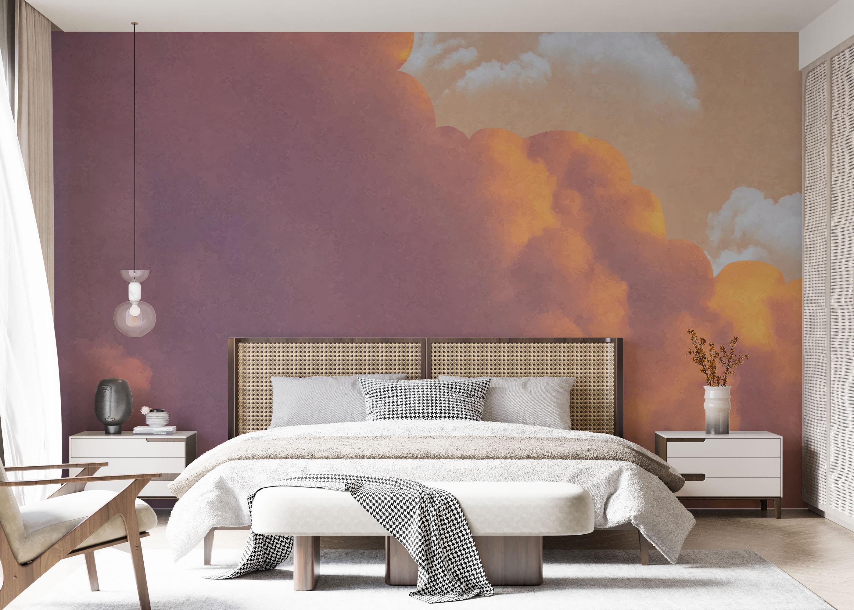 Fototapeta Orange Purple Cloud mockup 7