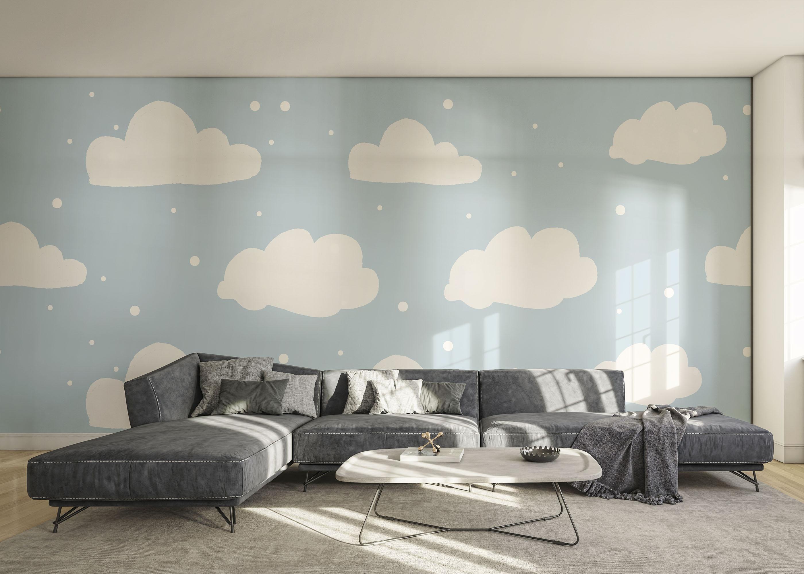Fototapeta Kids Cute Clouds mockup 0