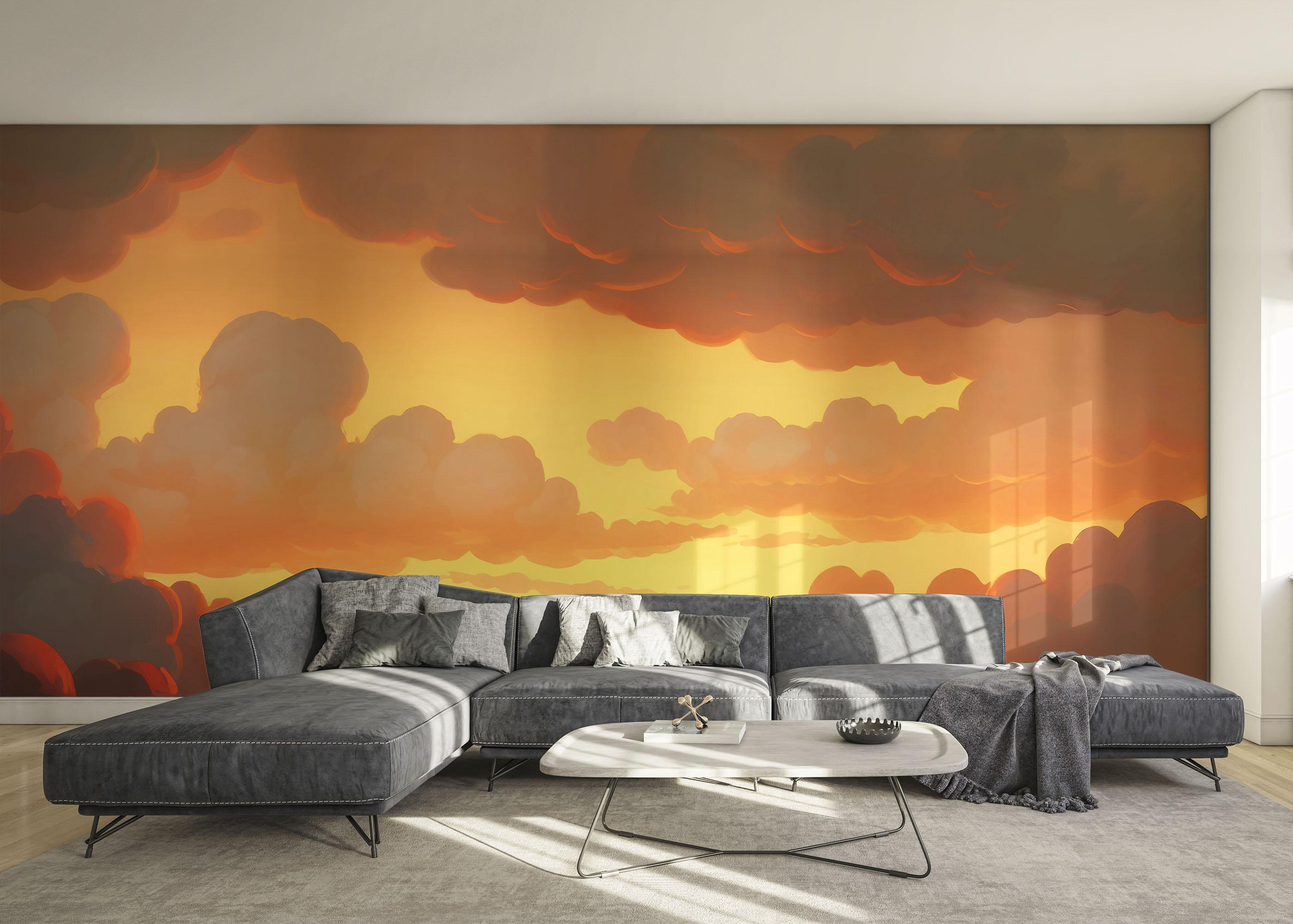 Fototapeta Orange Cloud Light mockup 0