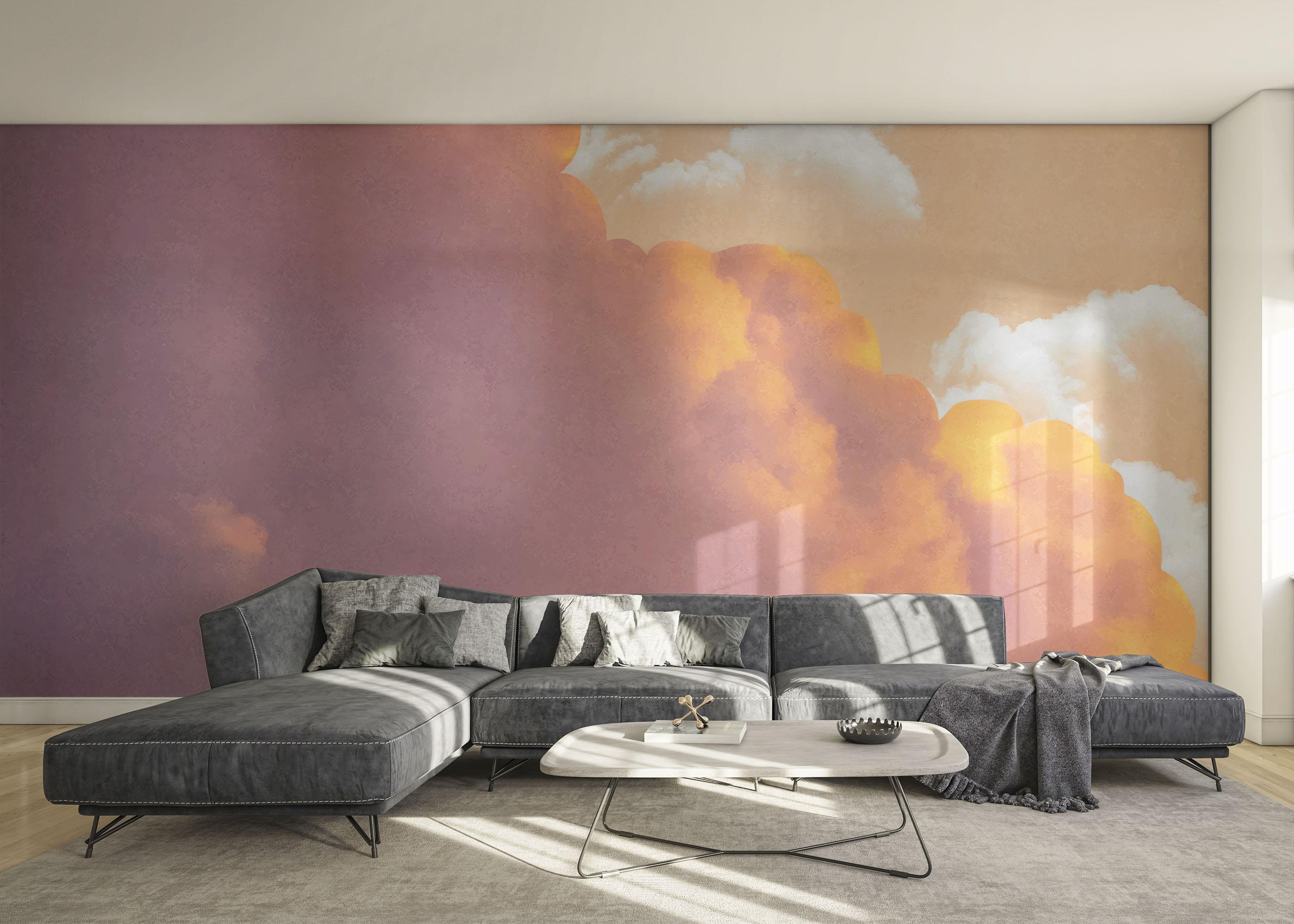 Fototapeta Orange Purple Cloud mockup 0