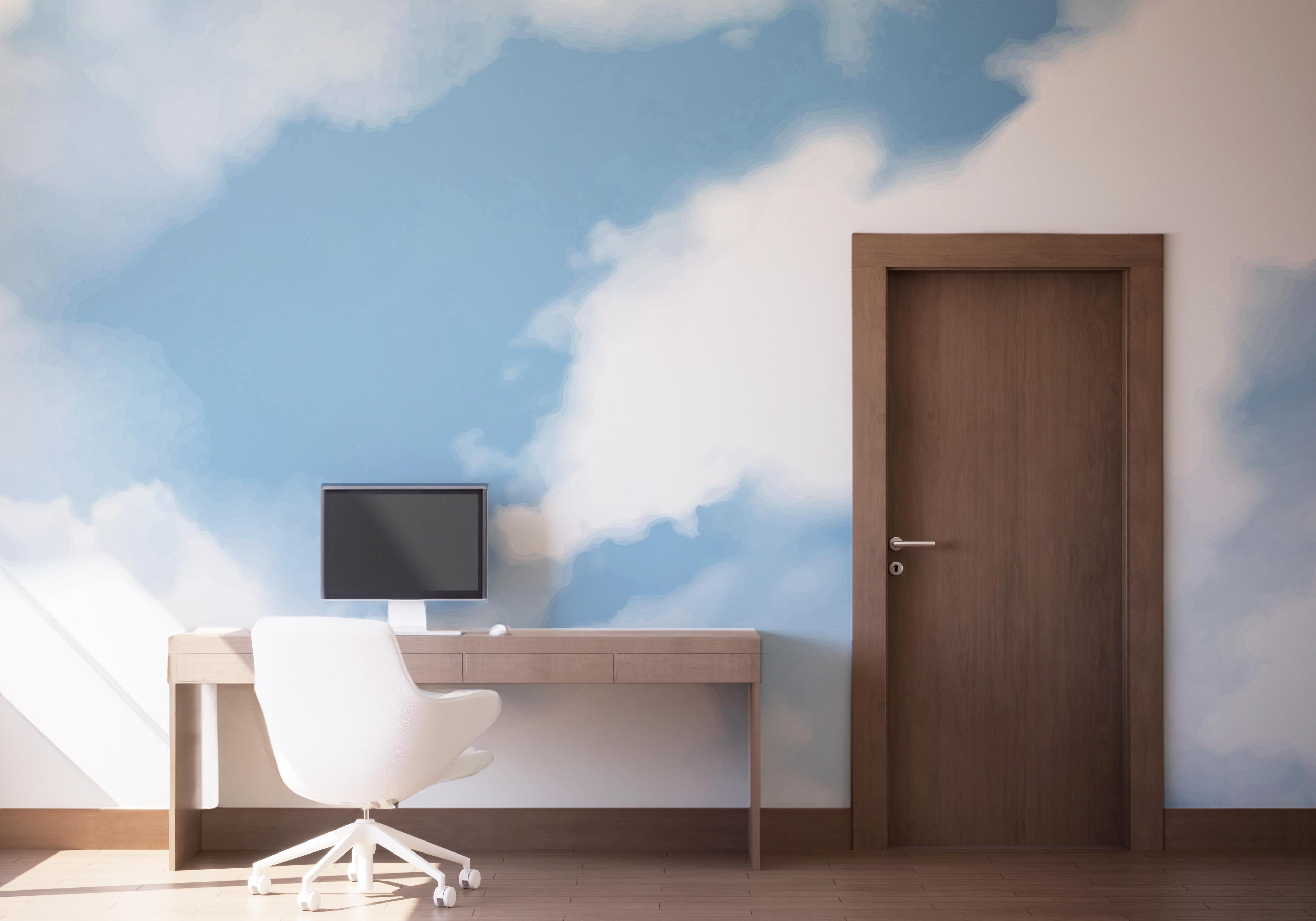 Fototapeta Blue White Sky mockup 1