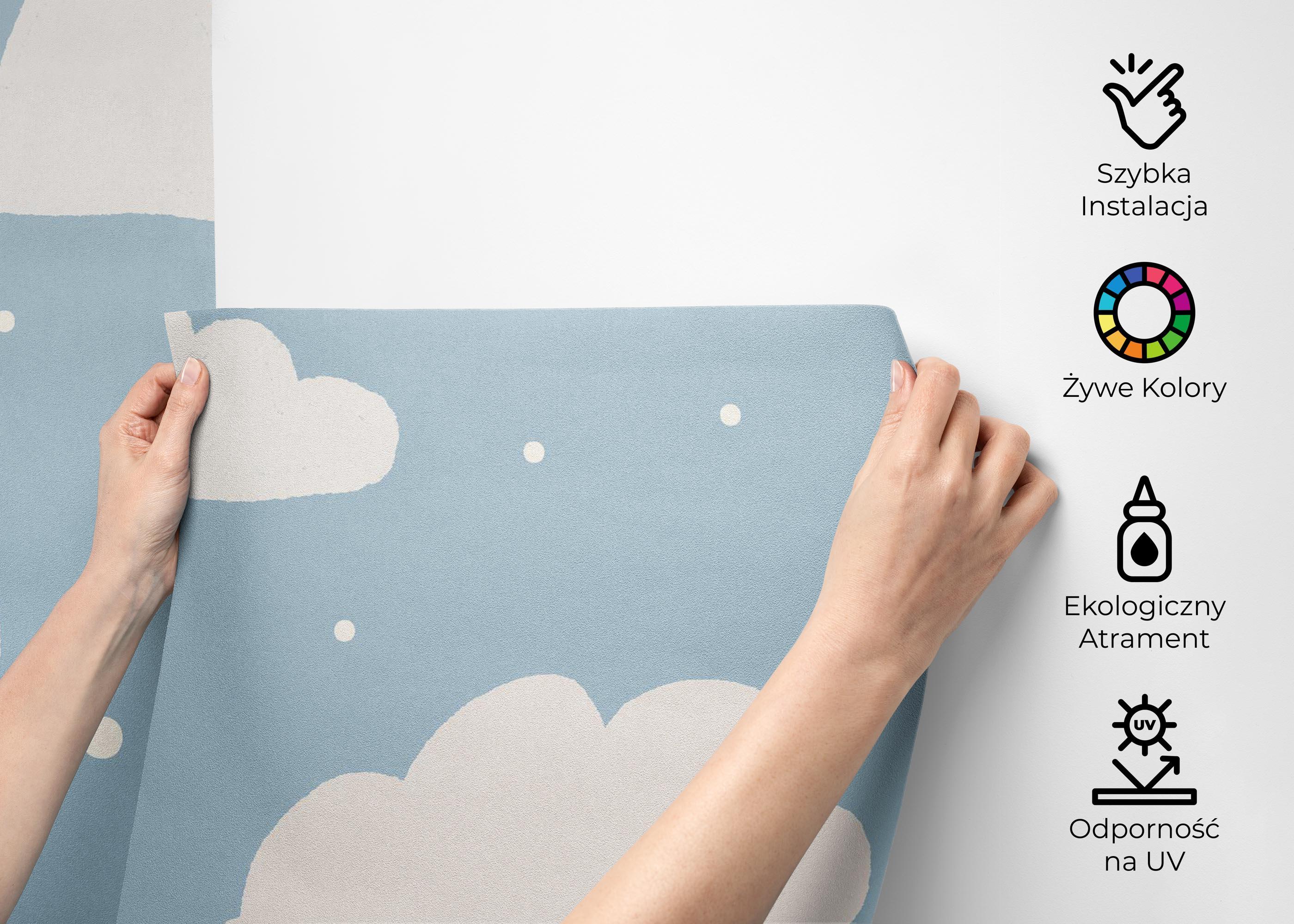 Fototapeta Kids Cute Clouds mockup 2