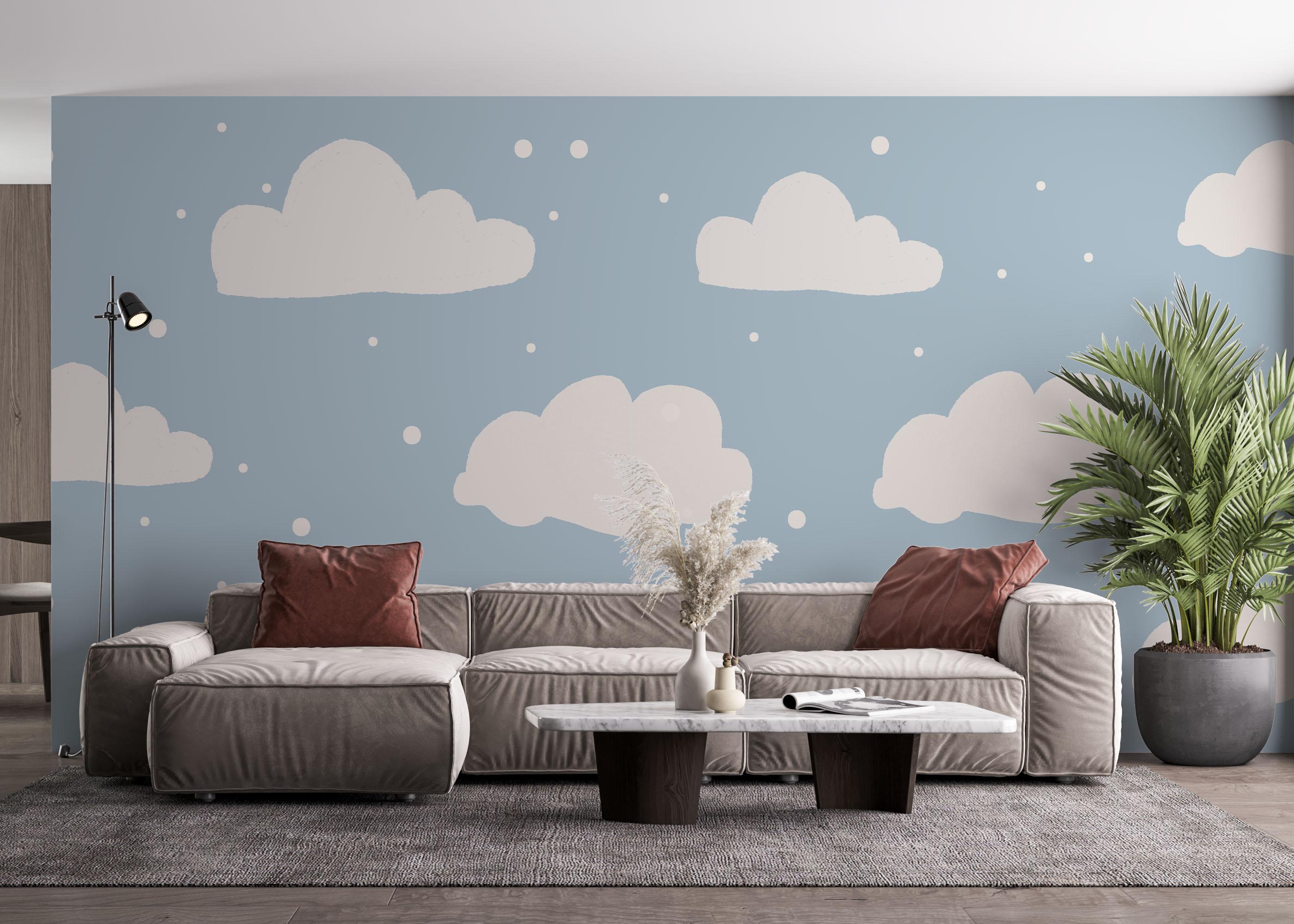 Fototapeta Kids Cute Clouds mockup 4