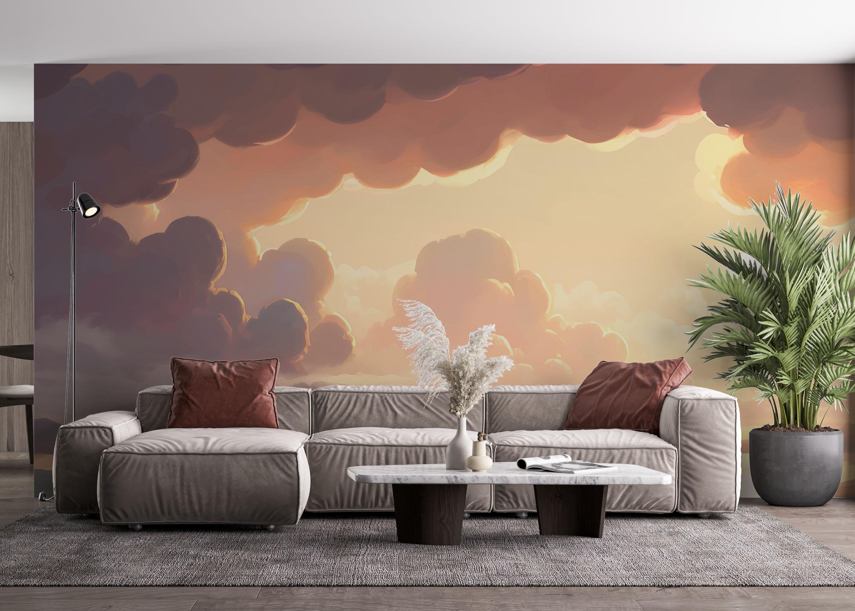 Fototapeta White Beautiful Cloud mockup 4