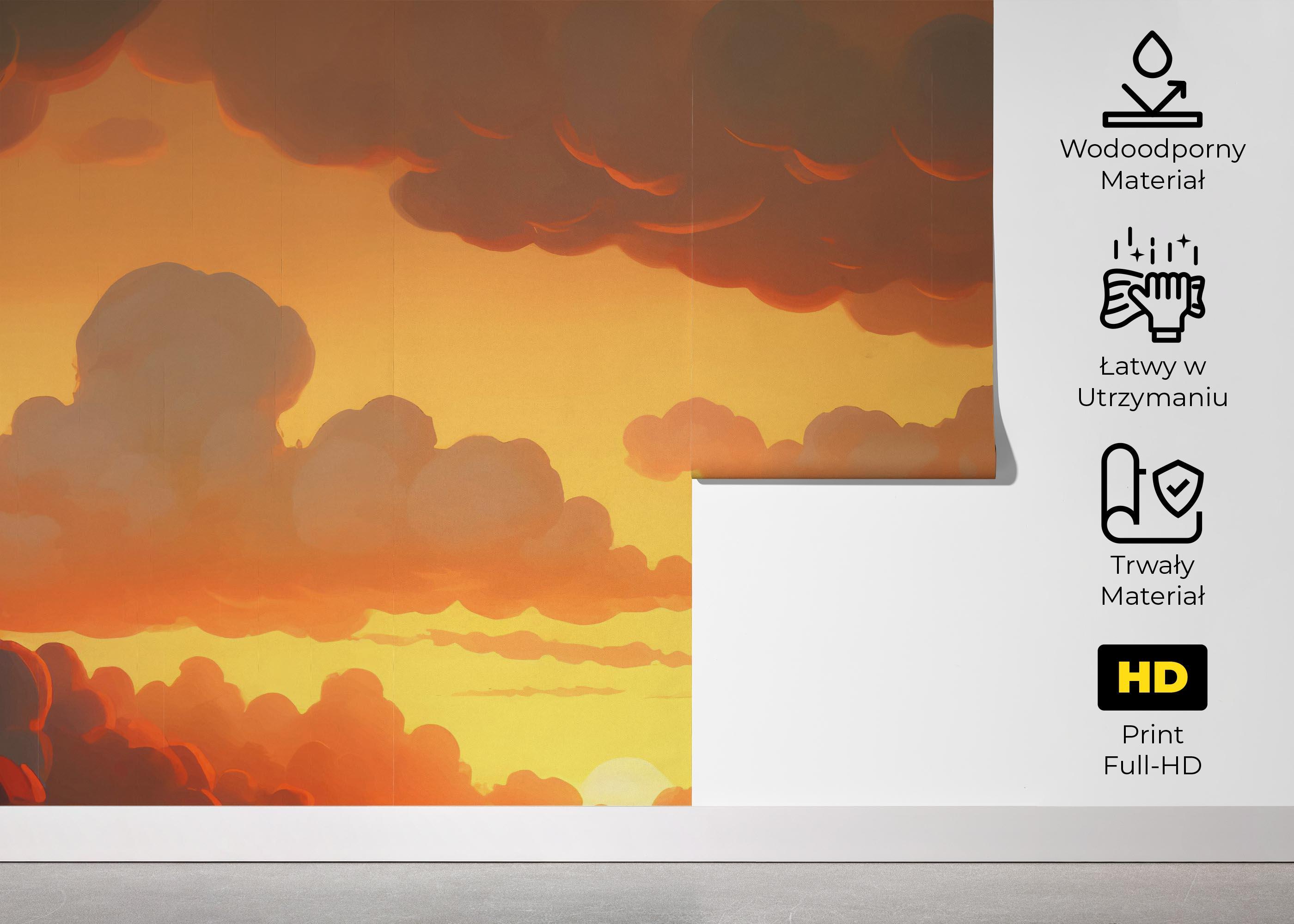 Fototapeta Orange Cloud Light mockup 5